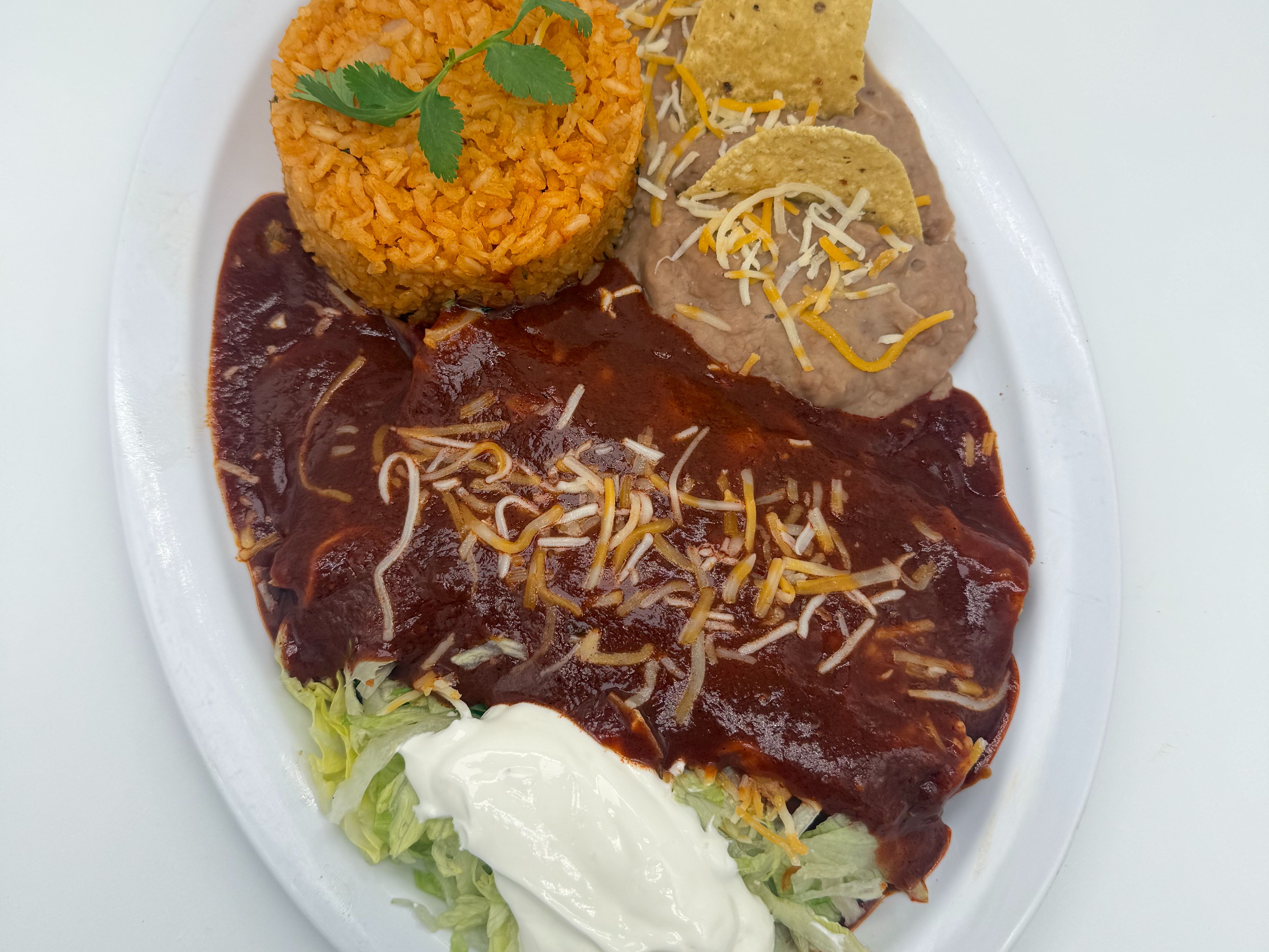 2 Enchilada plate