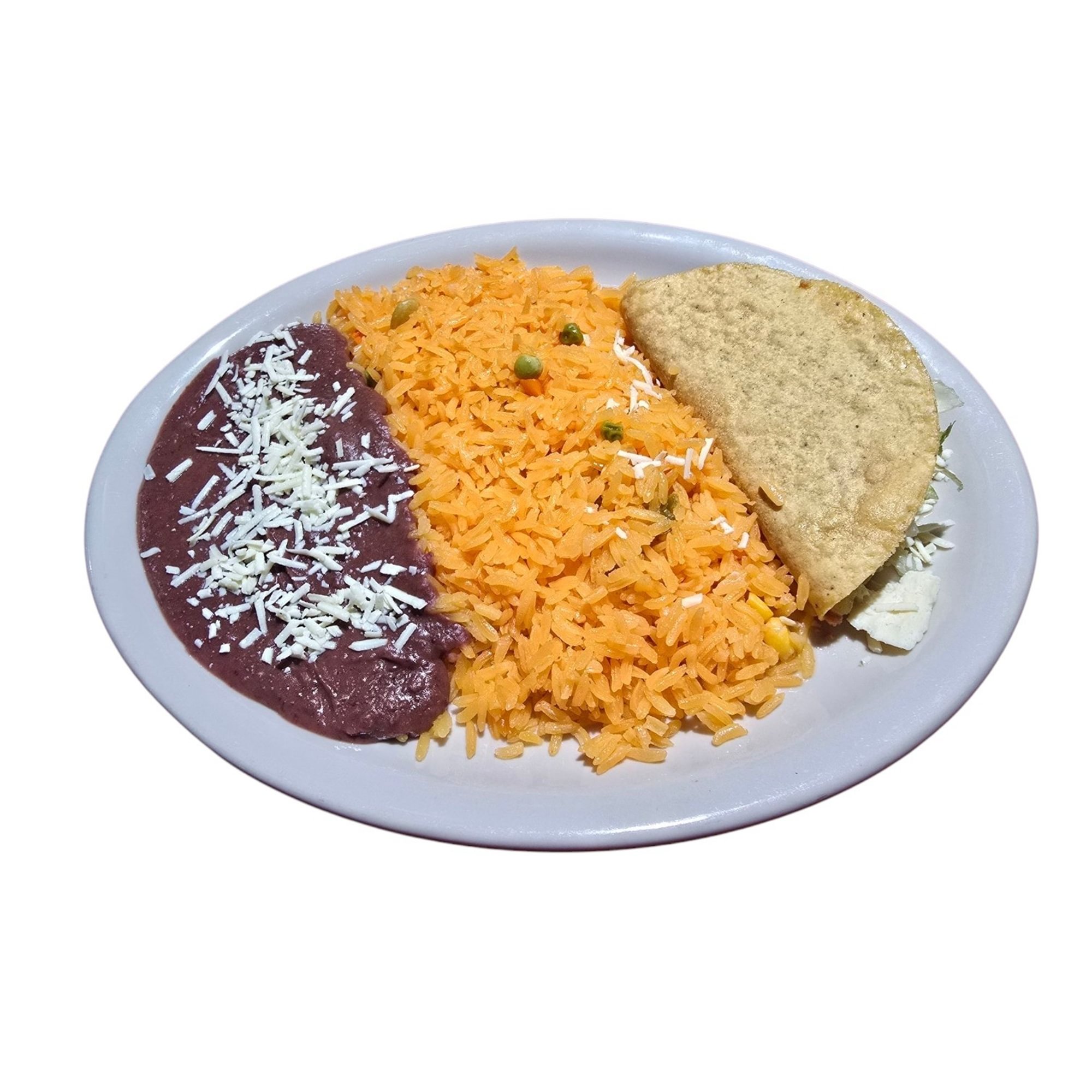 Kid's #6 One Taco Rice and Beans