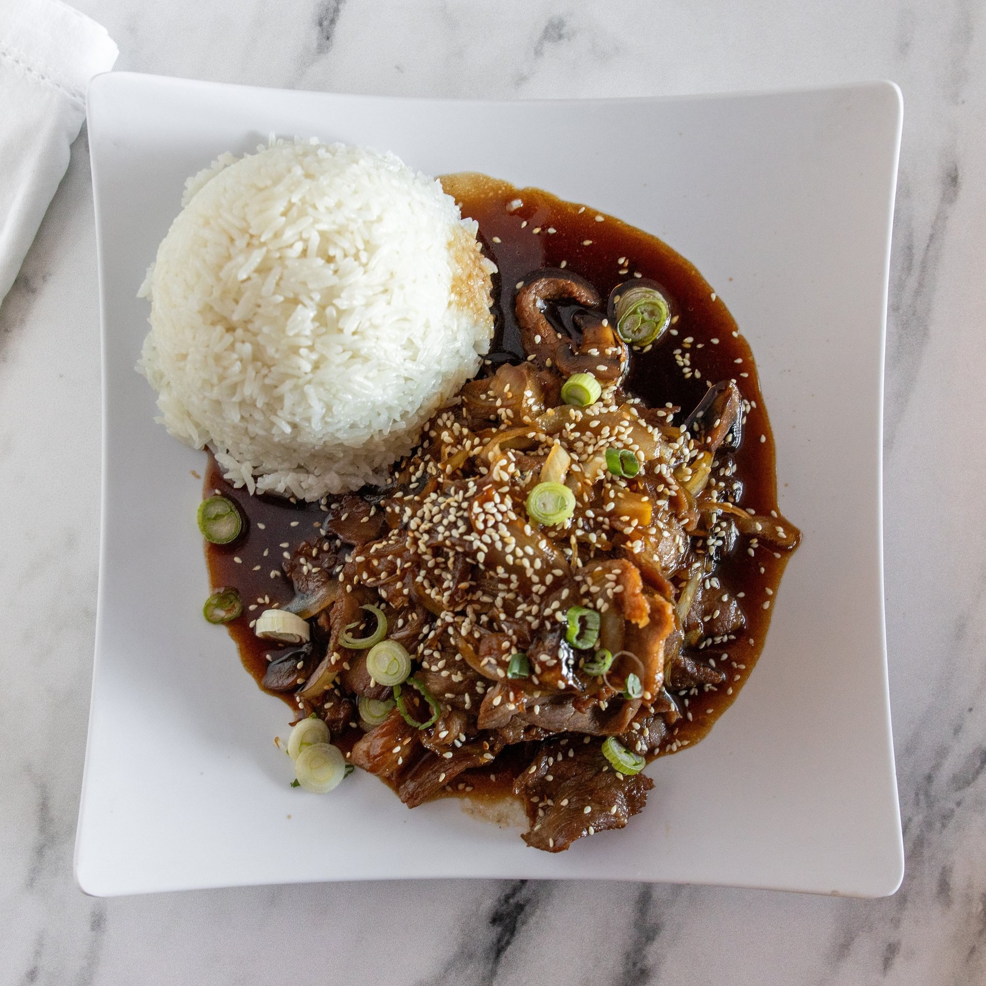 Mongolian Beef with Rice