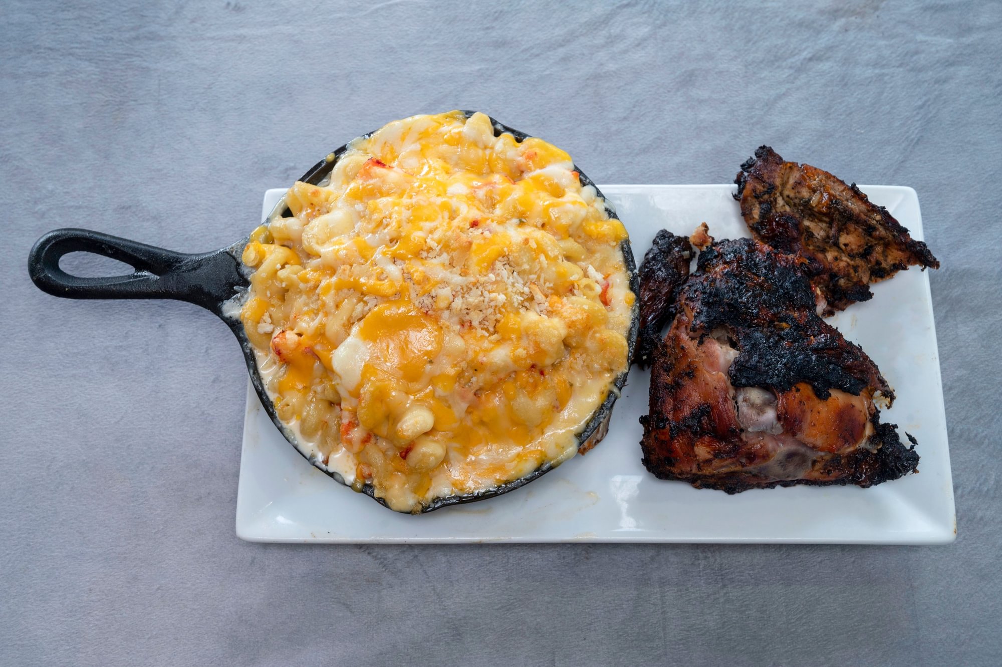 Jerk Chicken and Mac and Cheese