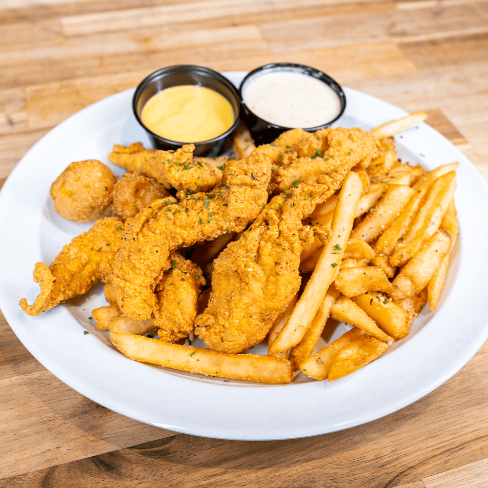 Chicken Tender Basket and Fries