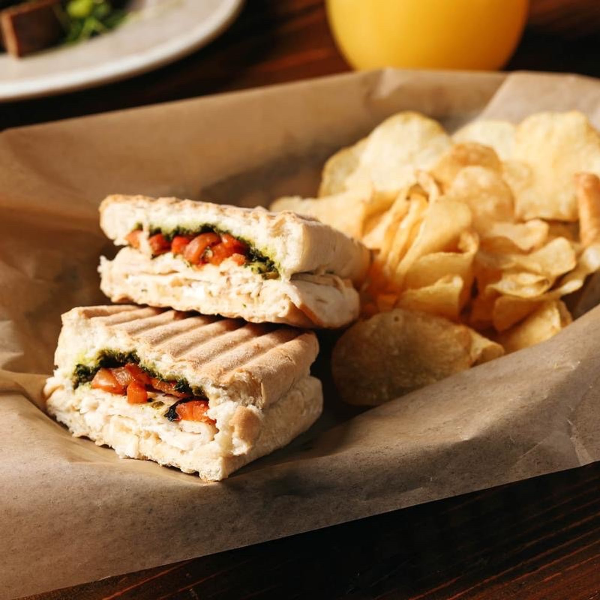 Roasted Chicken Pepper Panini
