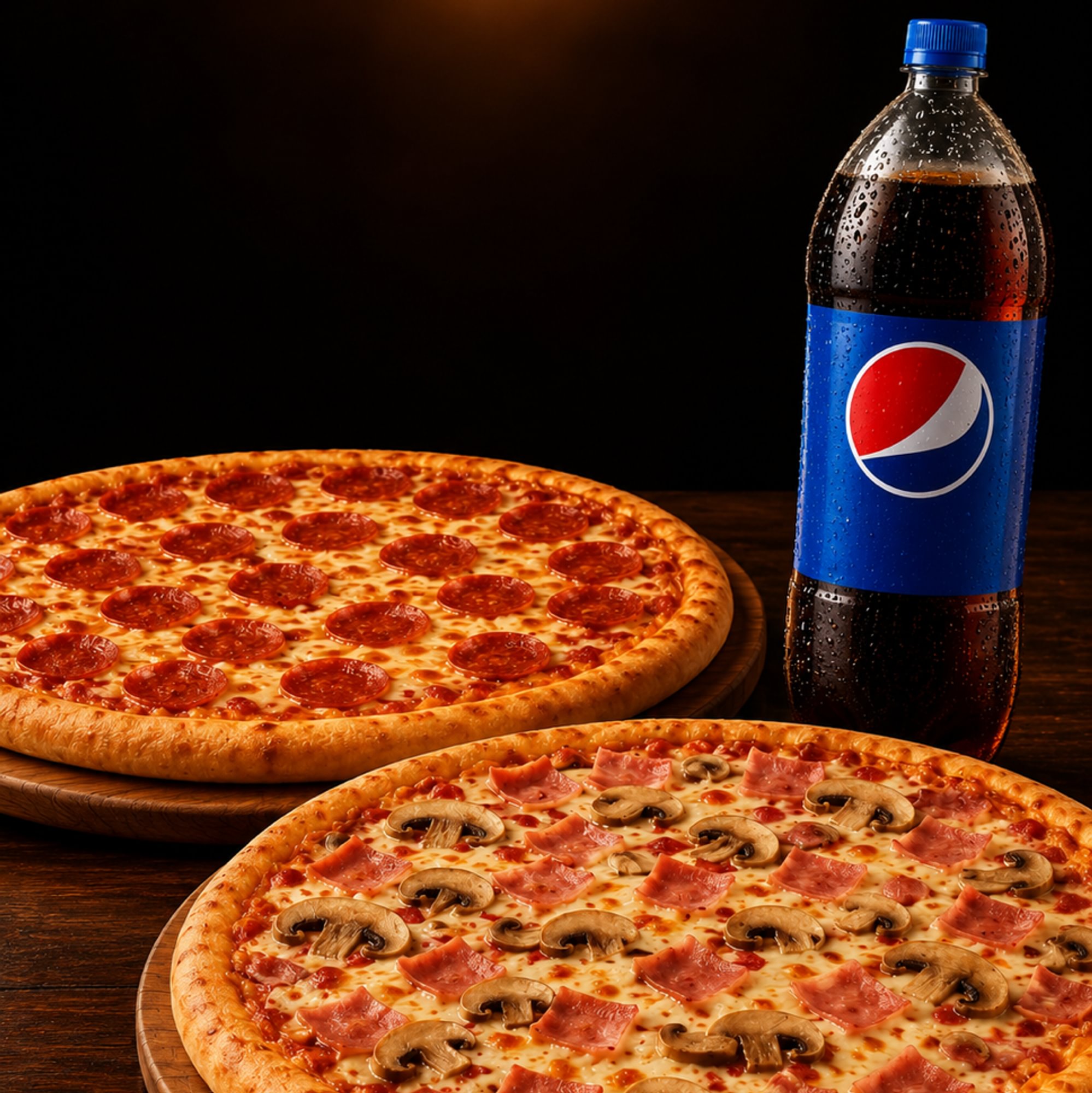 2 Large 2 Toppings Pizzas