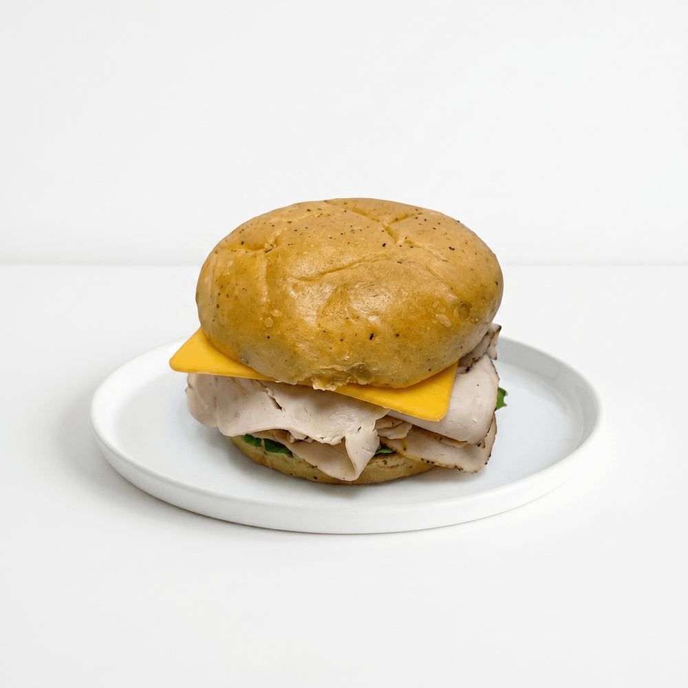 Cold Roast Turkey & Cheese Sandwich