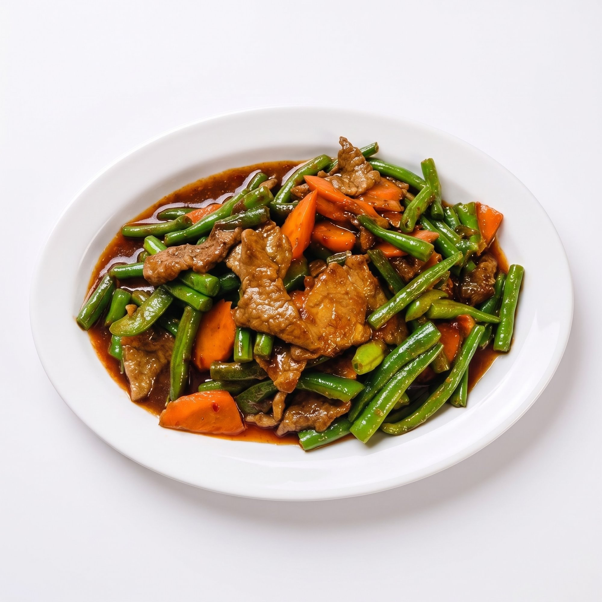 Spicy String Bean Rice Plate