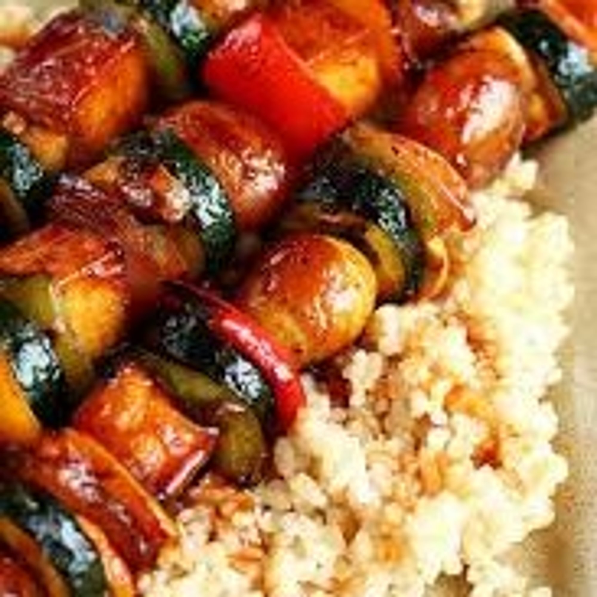 #27 Veggie Kabobs Plate