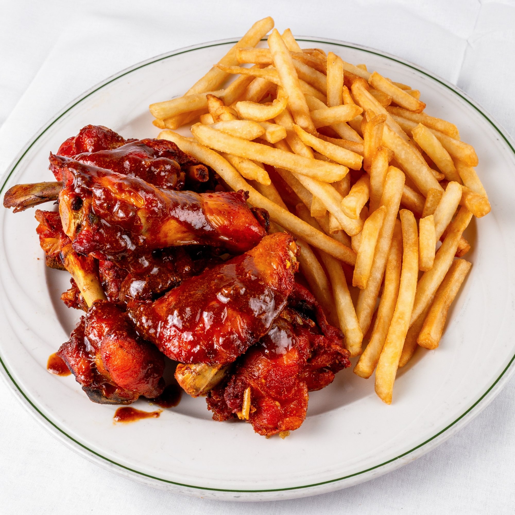 Chicken Wings with French Fries