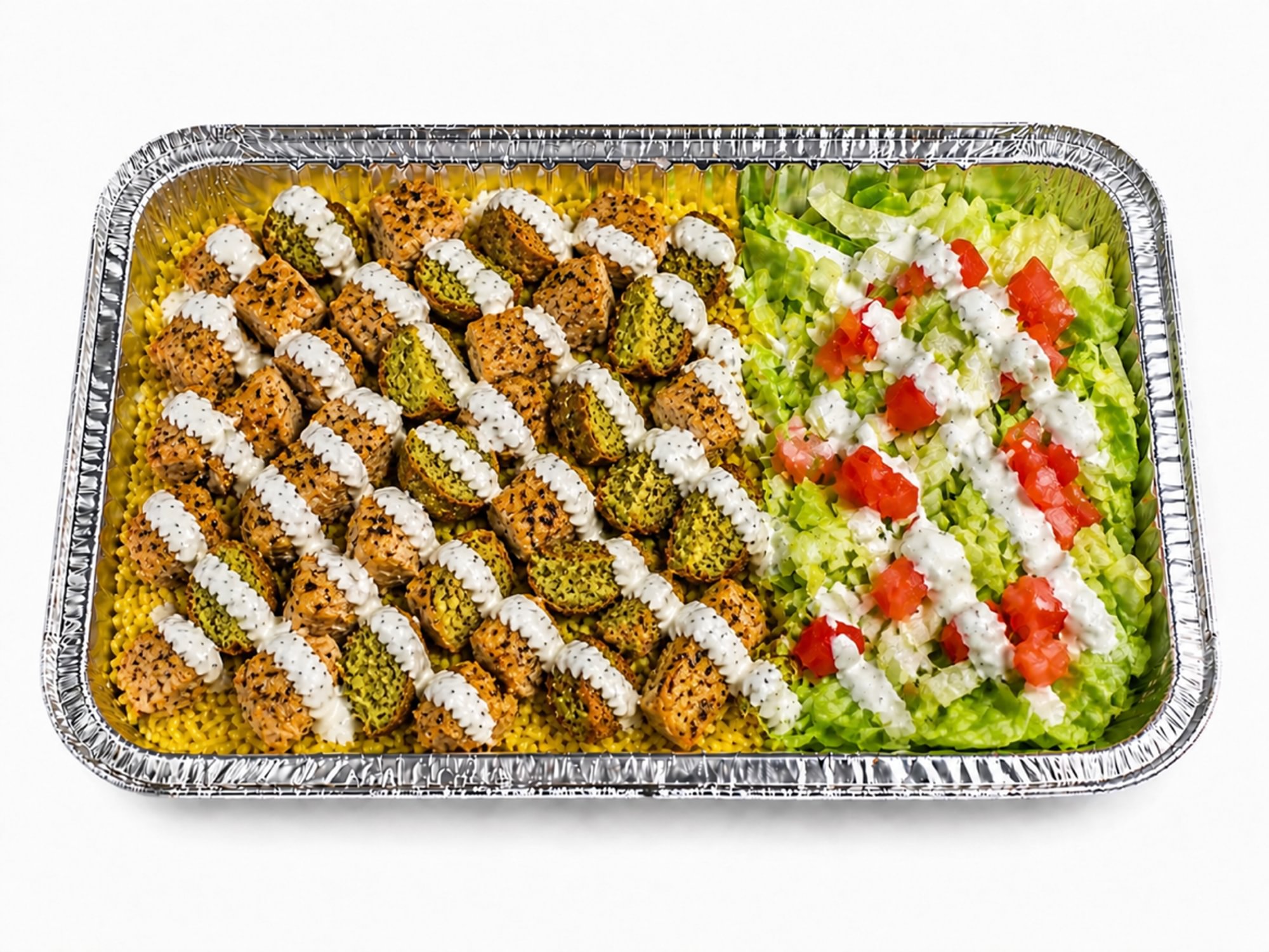Chicken & Falafel Over Rice