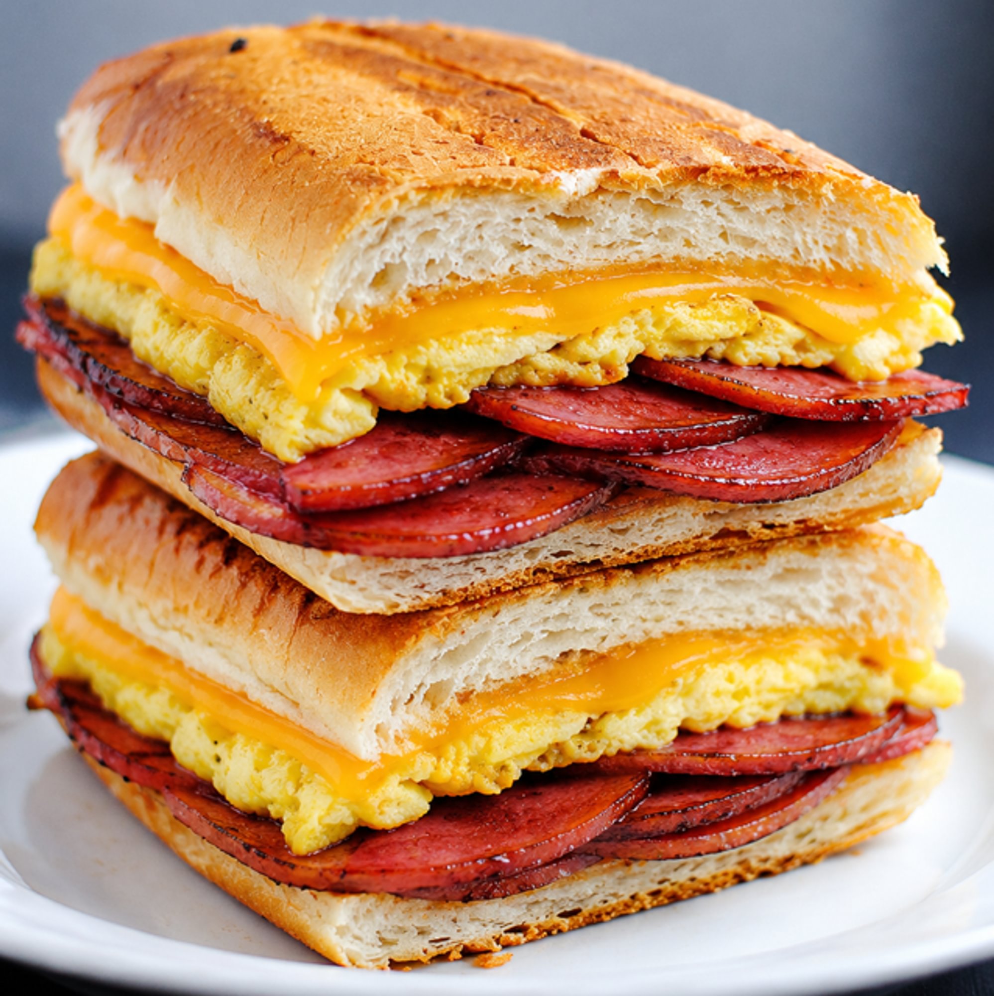 Dominican Salami Egg and Cheese Sandwich