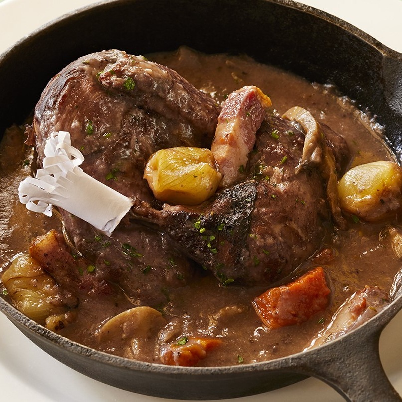 Chicken Coq au Vin Burgundy Style