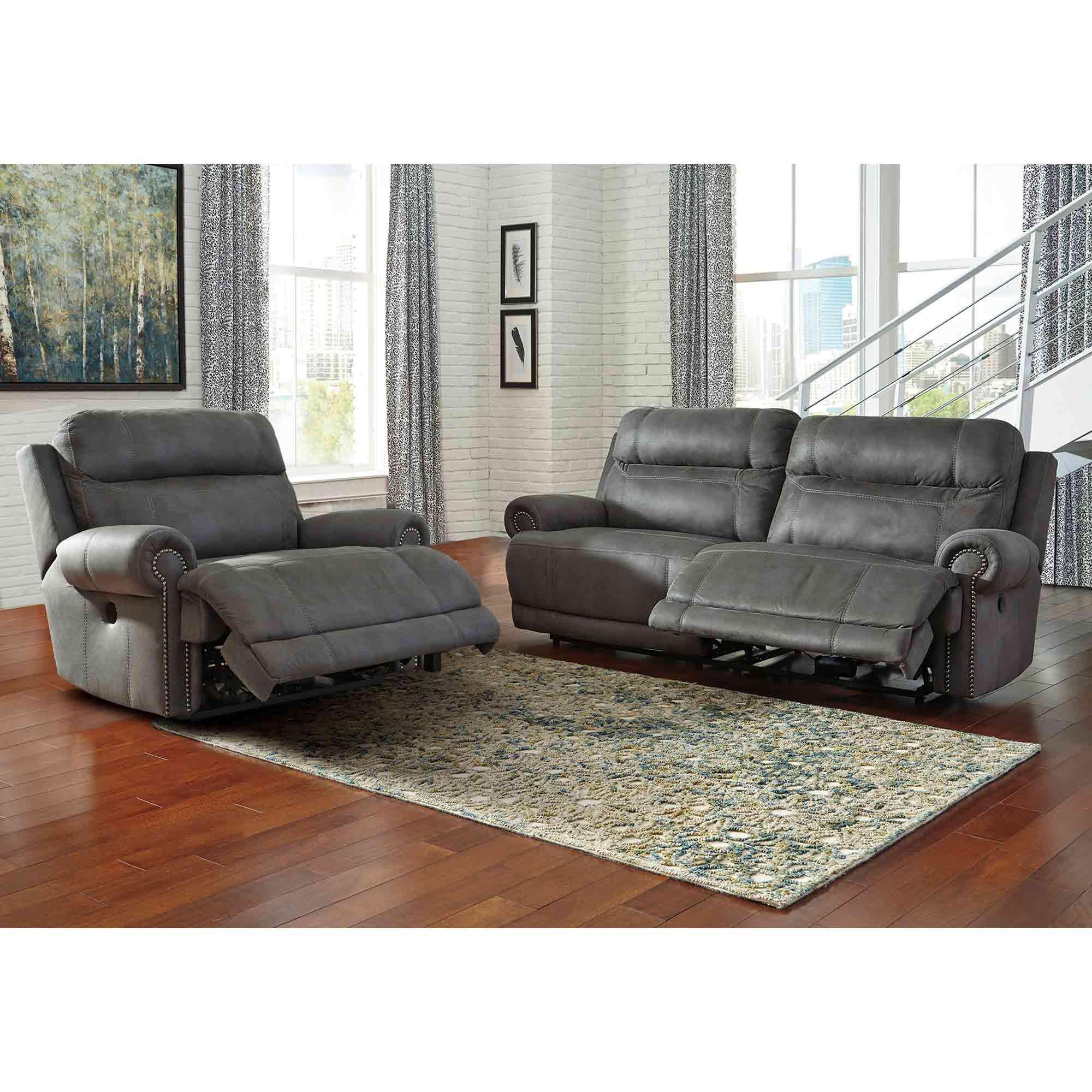 2 - Piece Austere Reclining Sofa & Recliner Chair