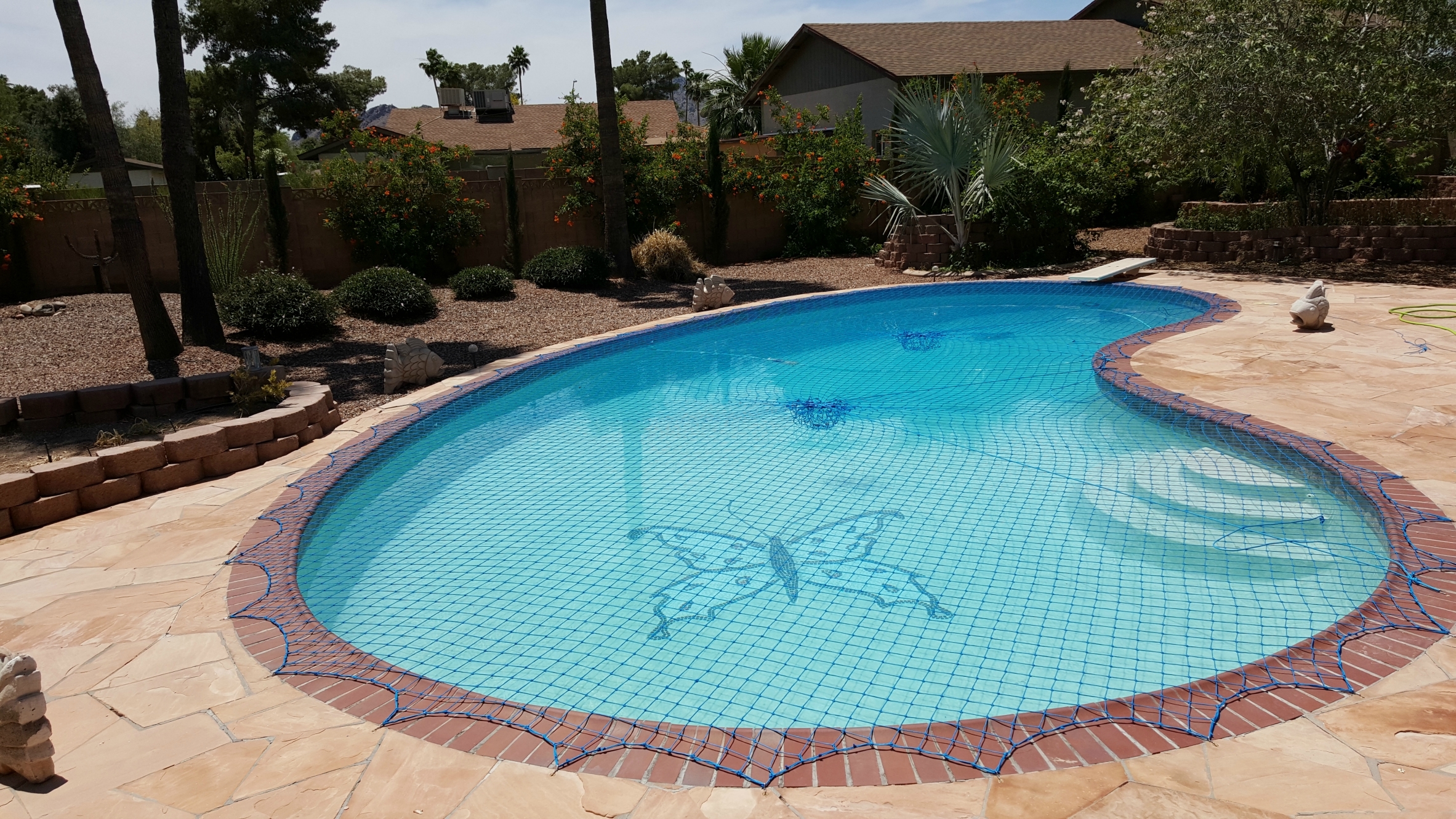 Katchakid pool safety net in Ocean Blue.