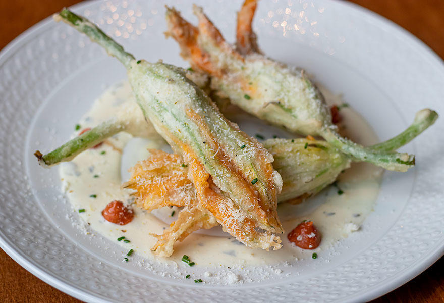Crispy Stuffed Squash Blossoms
