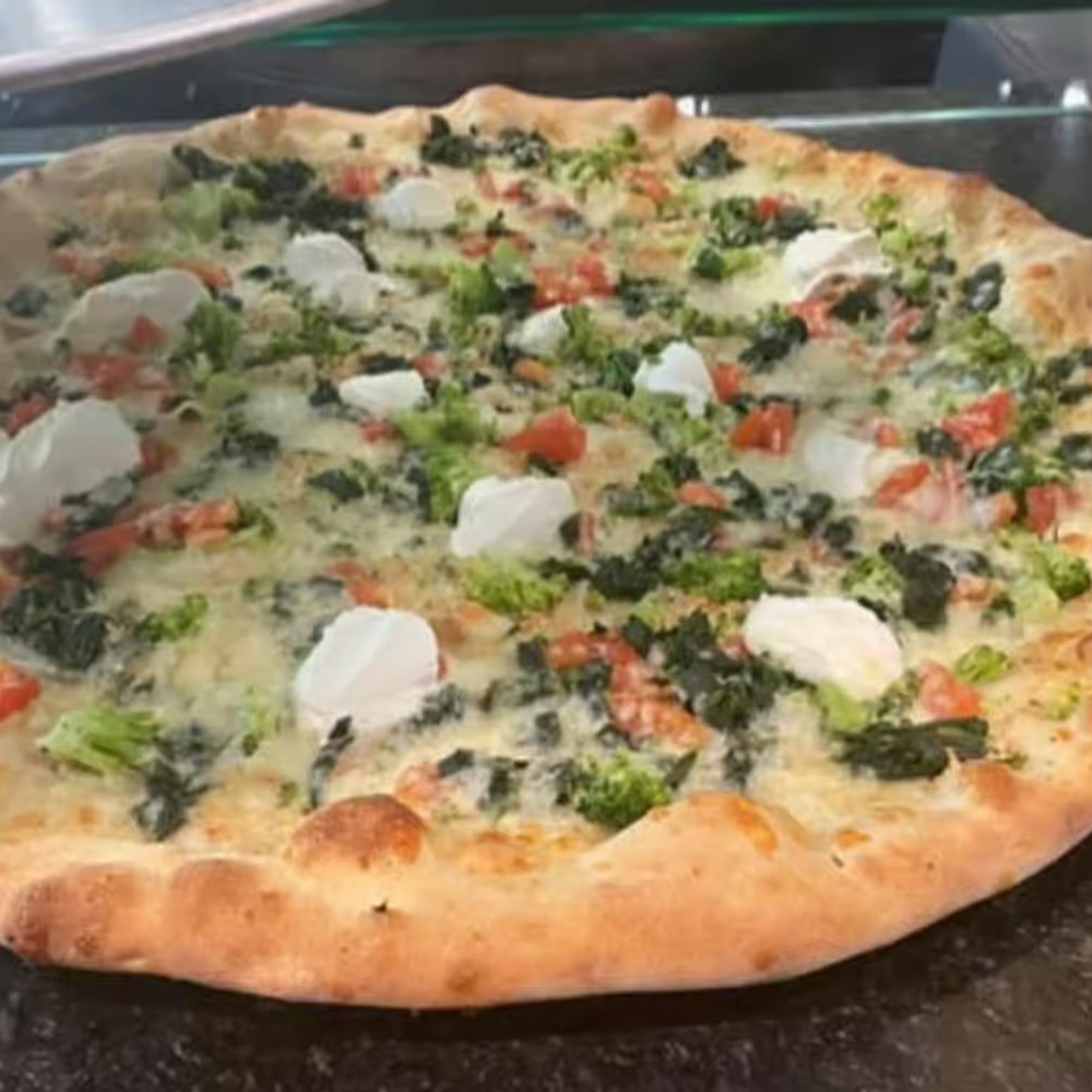 White Combo Pizza