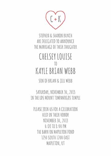 MCC Wedding Invitations Image
