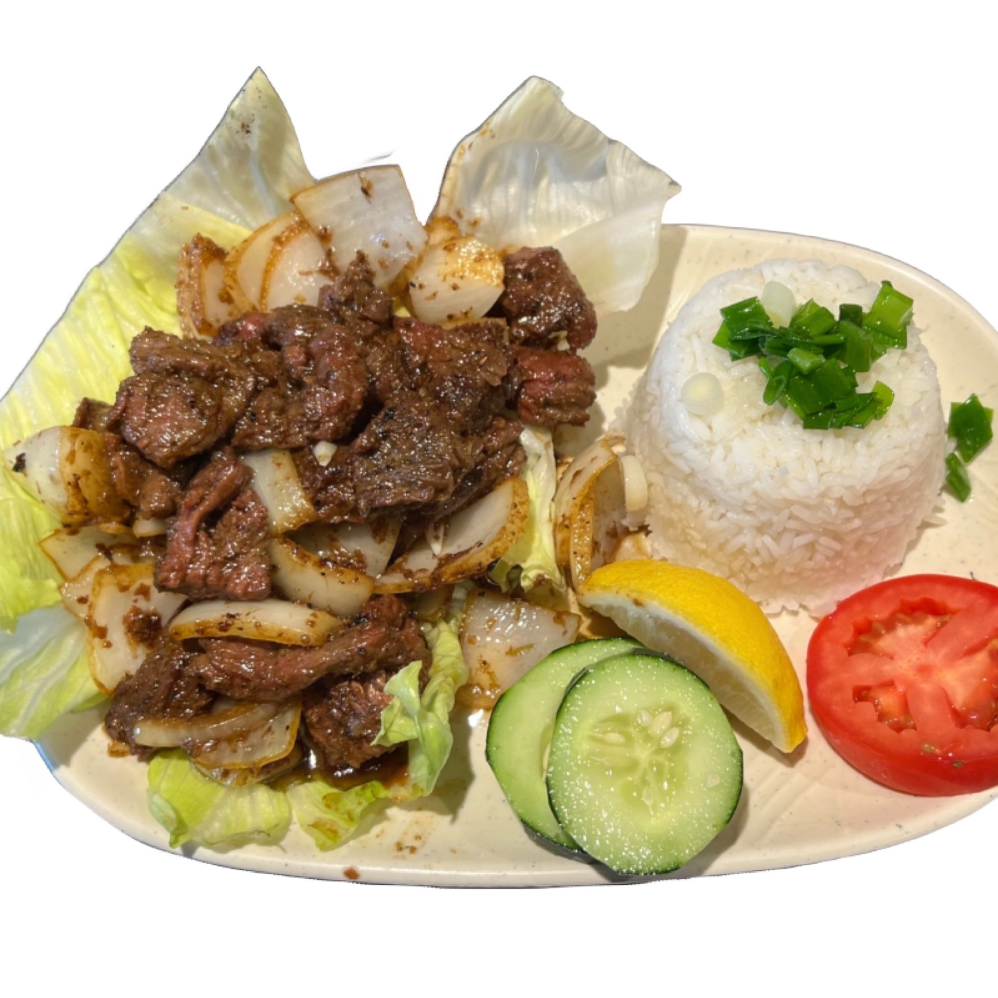 39. Beef cube with VN style - bò lúc lắc