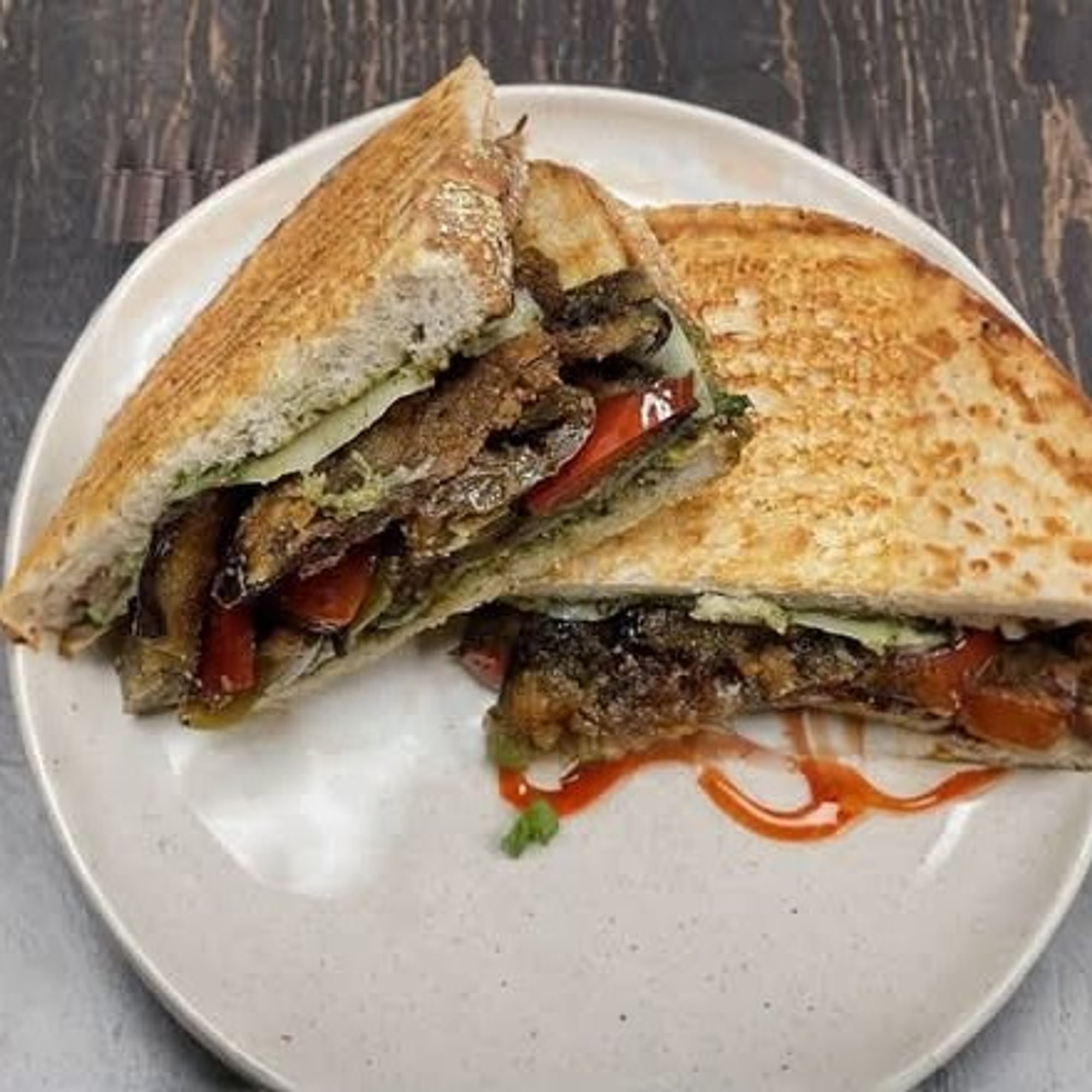 #201. Eggplant & Roasted Peppers Panini