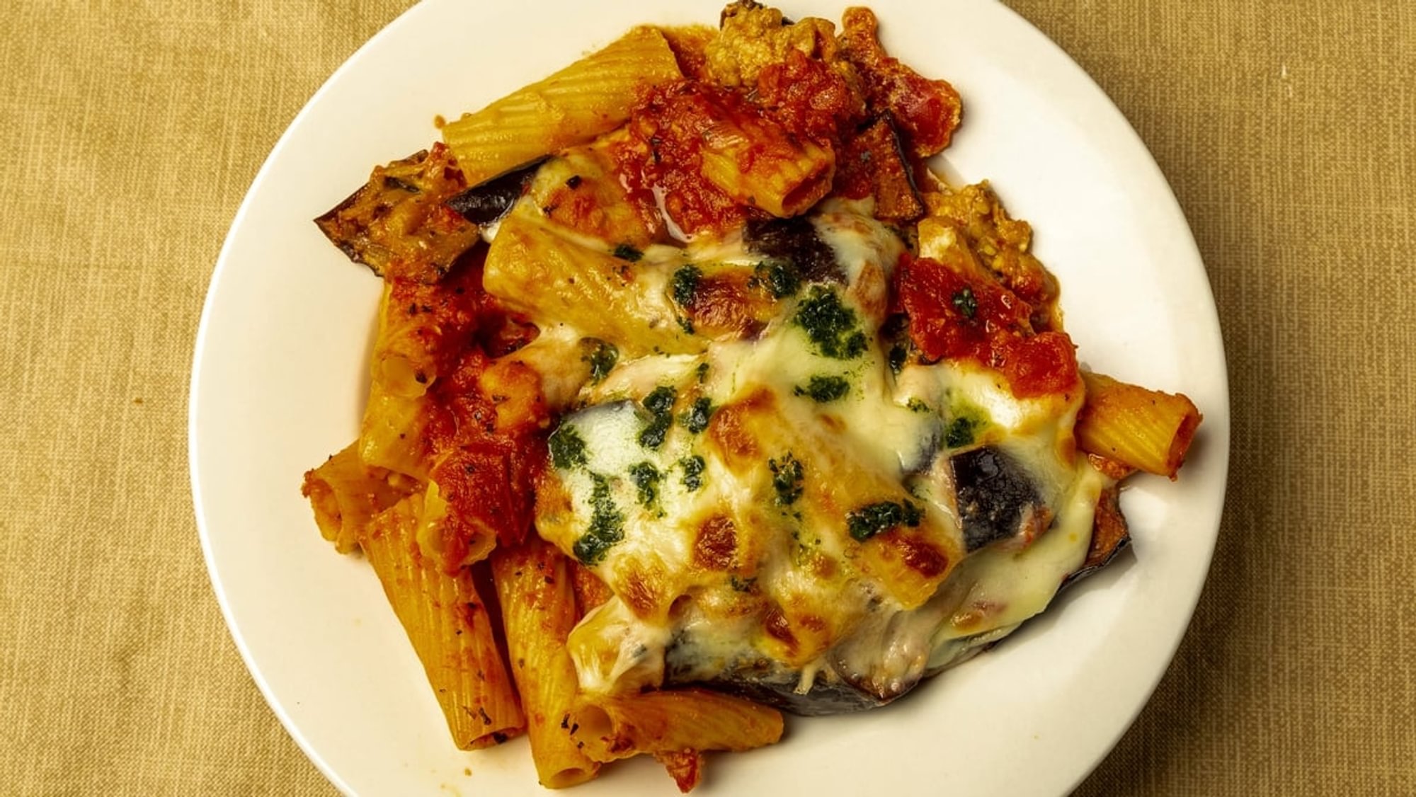 Baked Rigatoni Siciliana Pasta