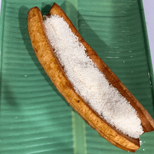 Platano Frito (Fried Plantain w/cotija)