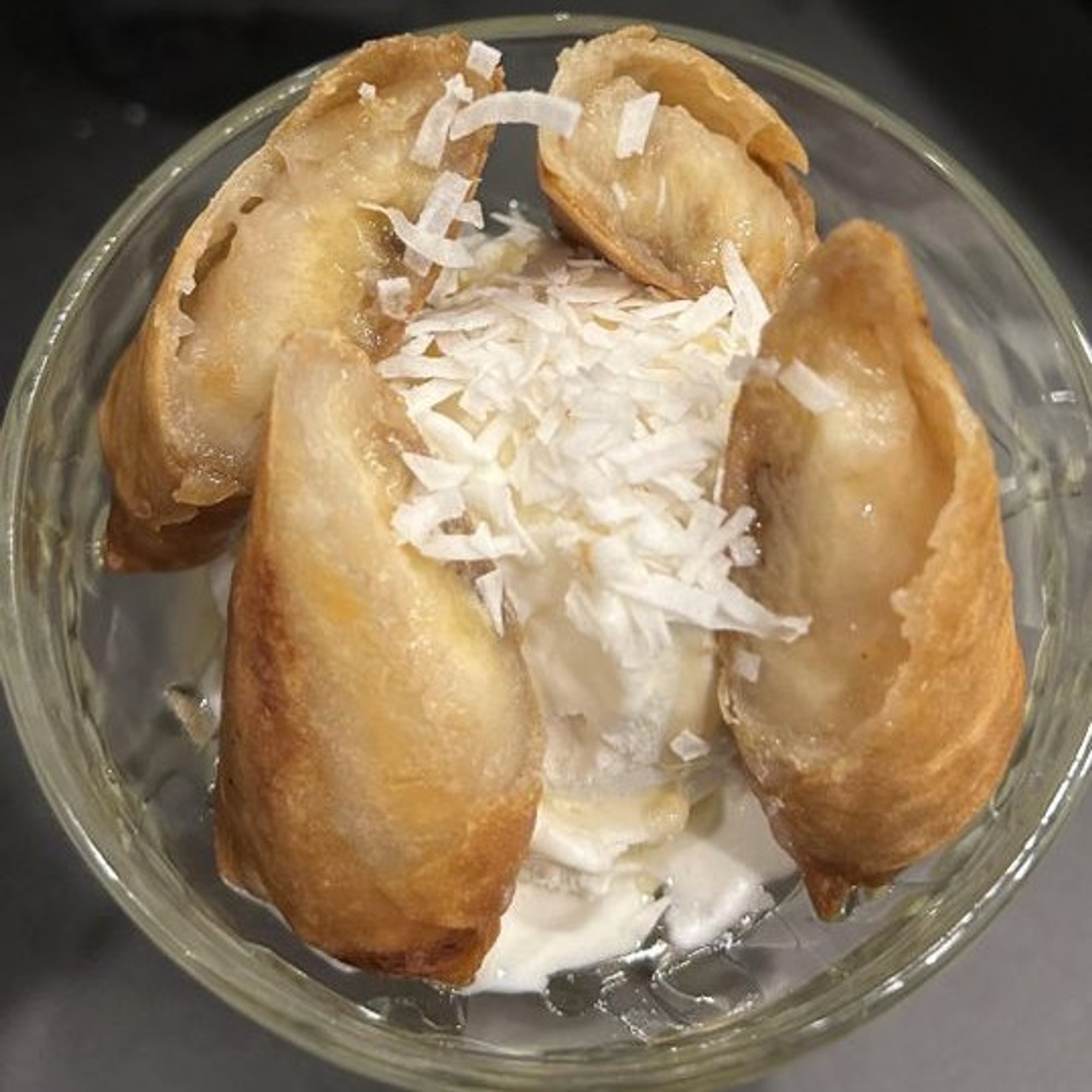 Fried Banana and Ice Cream