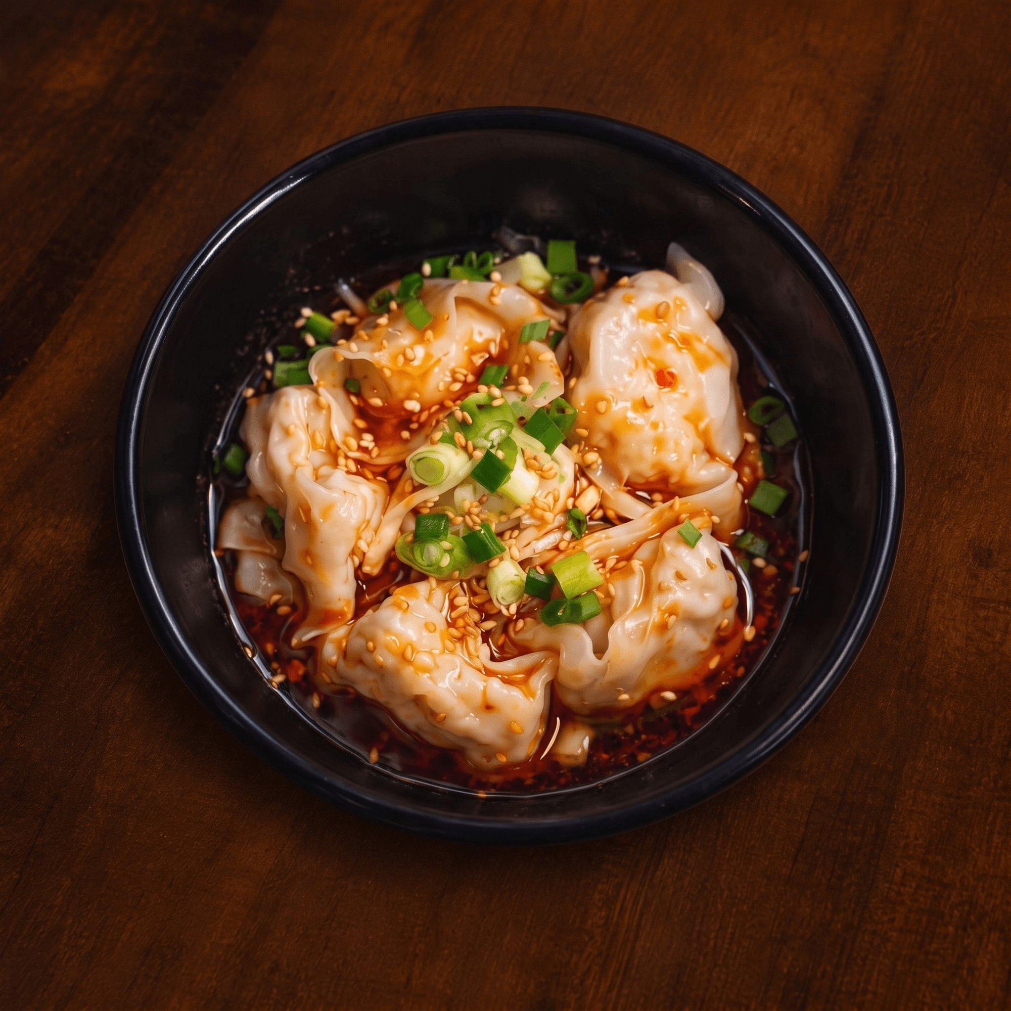 Chicken Silk Wontons in Chili Essence