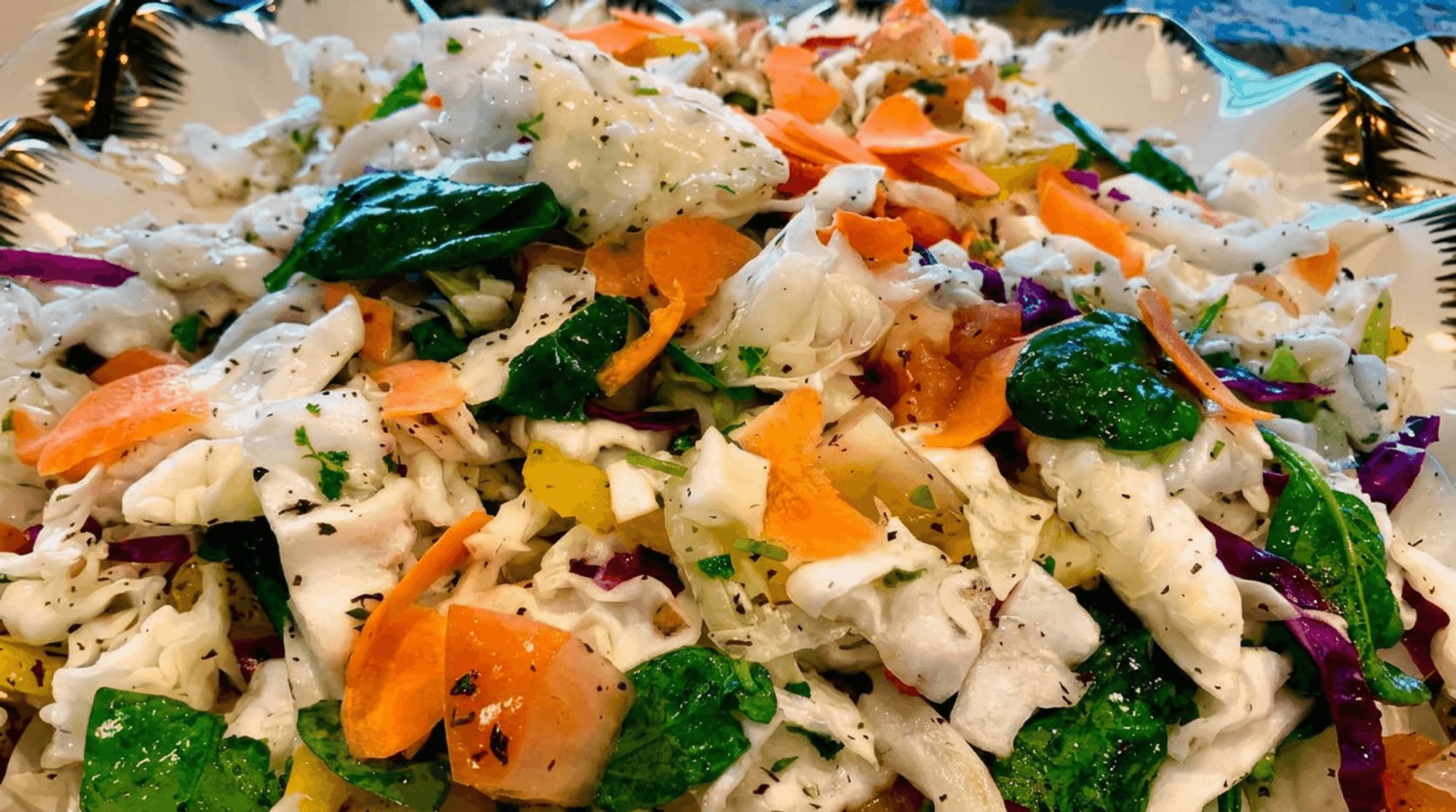 Cabbage & Spinach Salad