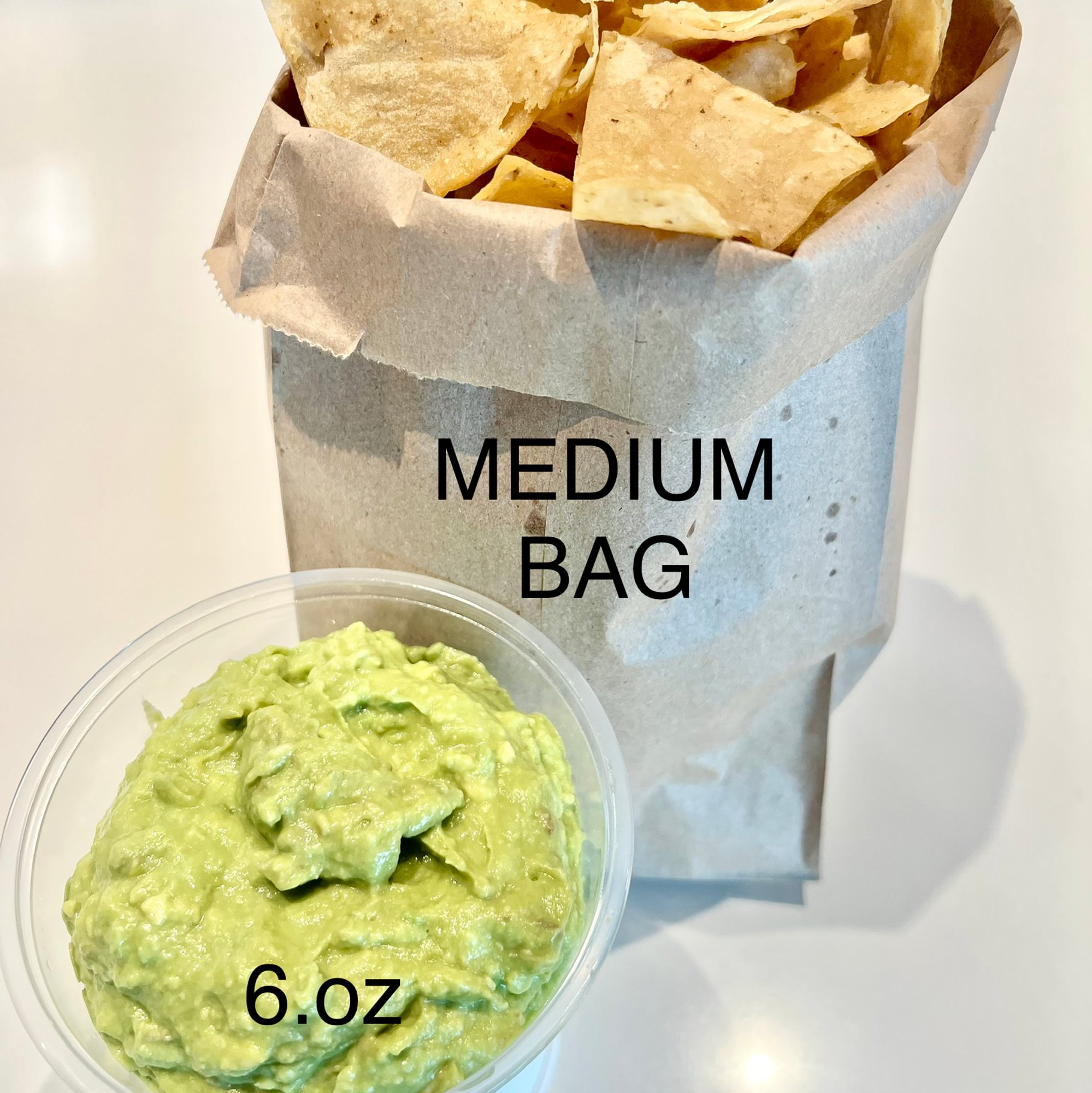 Medium Chips & 6oz Cup Guacamole