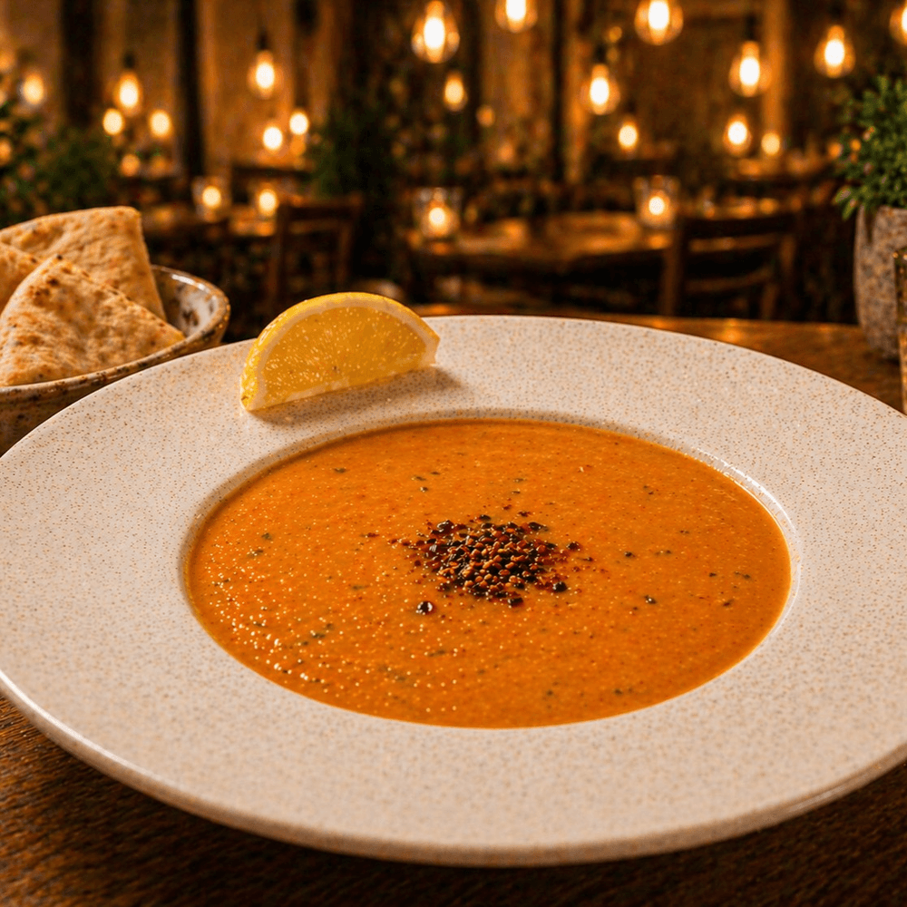 Red Lentil Soup + 1 Pita