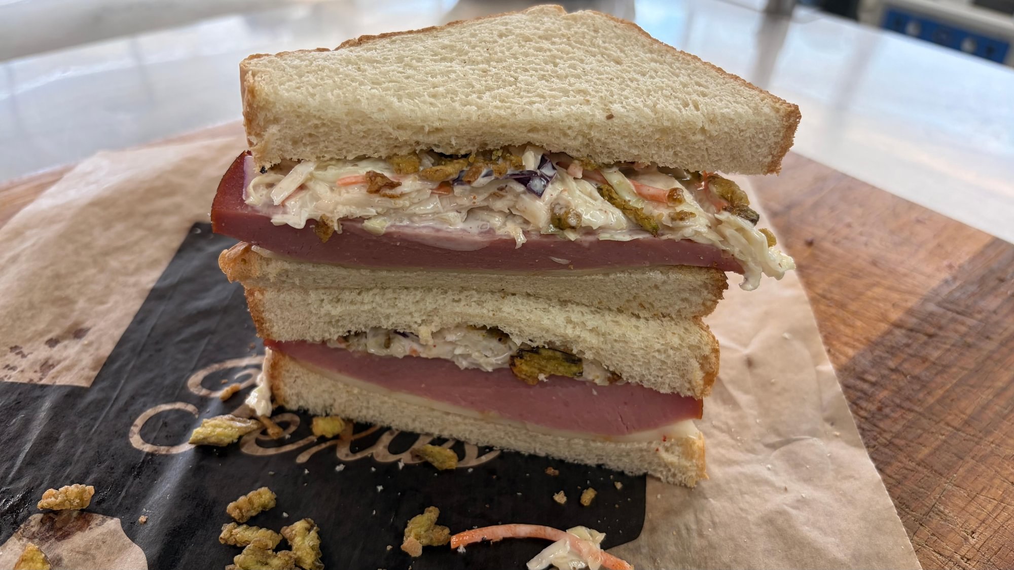 Smoked Bologna Sandwich