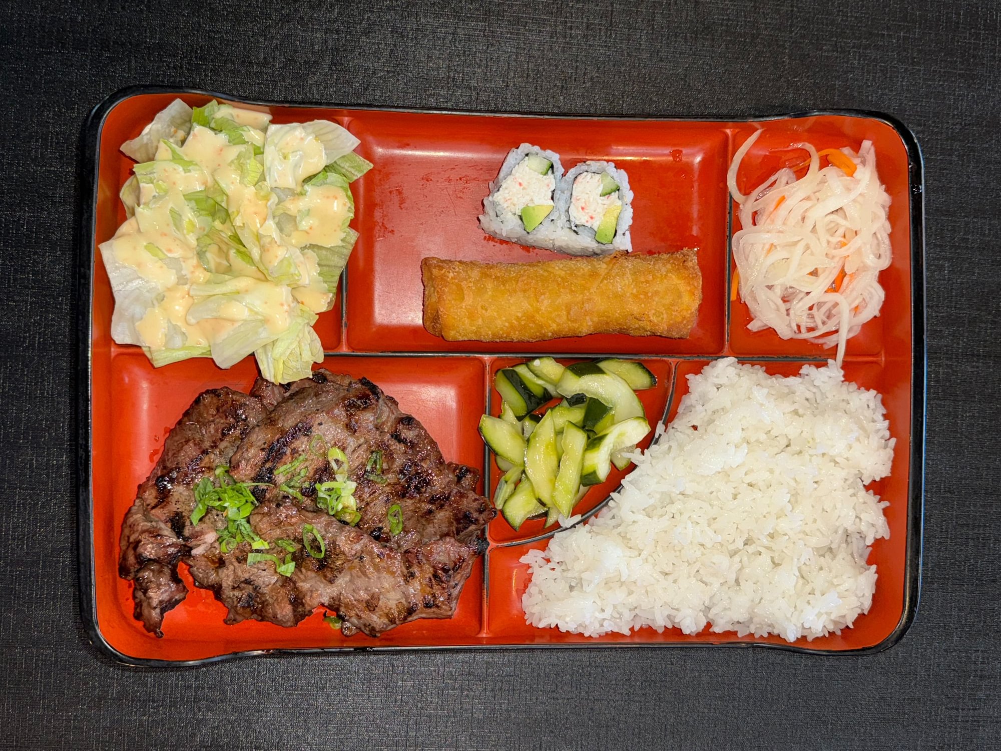 Kalbi (Grilled Beef Ribs) Bento