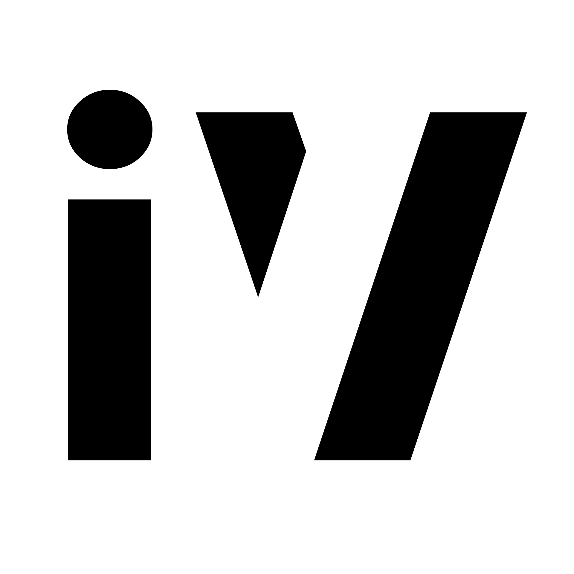 Letters "i" and "V"