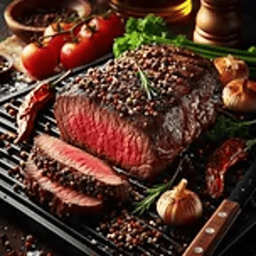 #2P- Seared Pepper Corn Steak