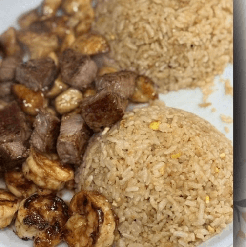 Hibachi Filet, Chicken, & Shrimp Dinner