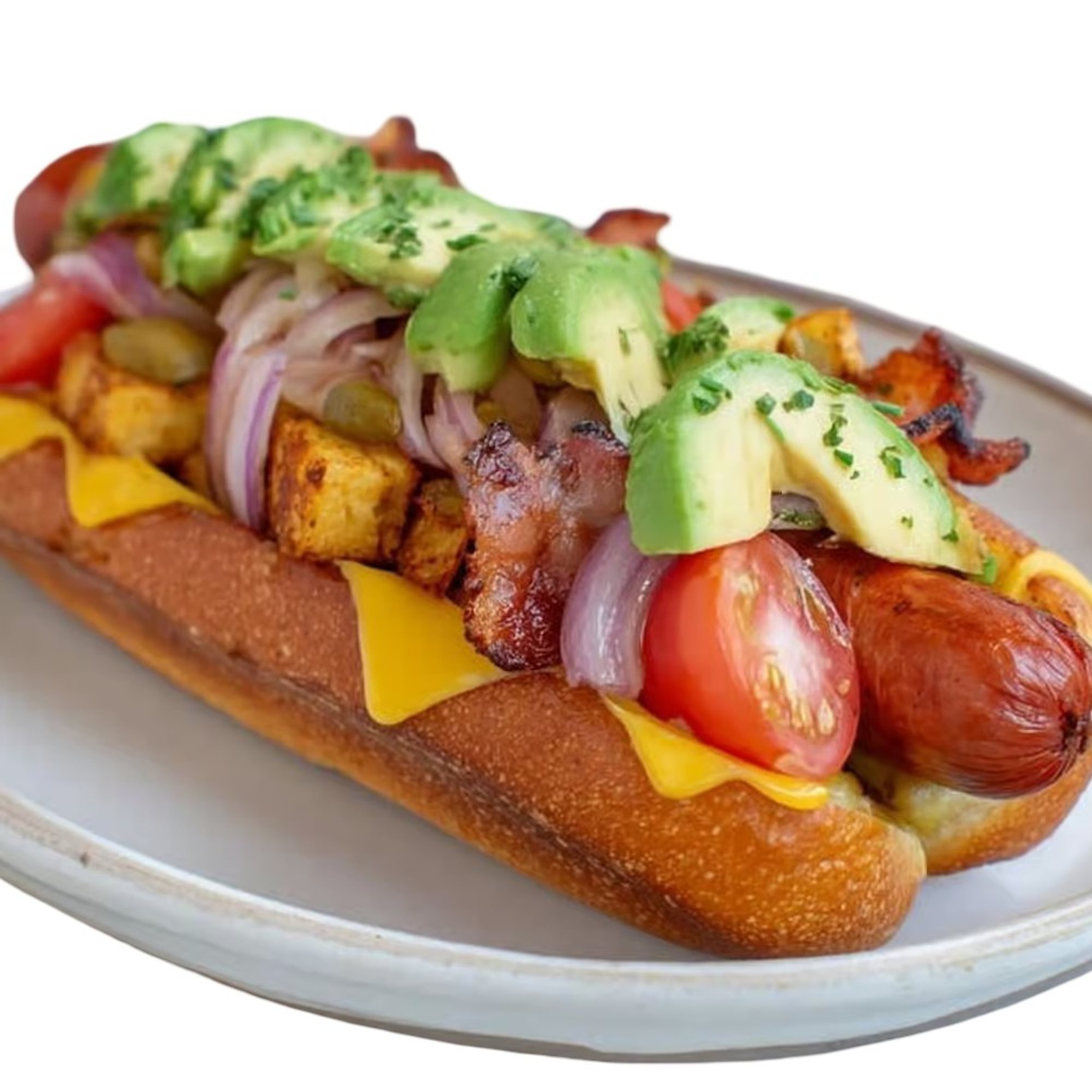 Fully Loaded Hot Dog