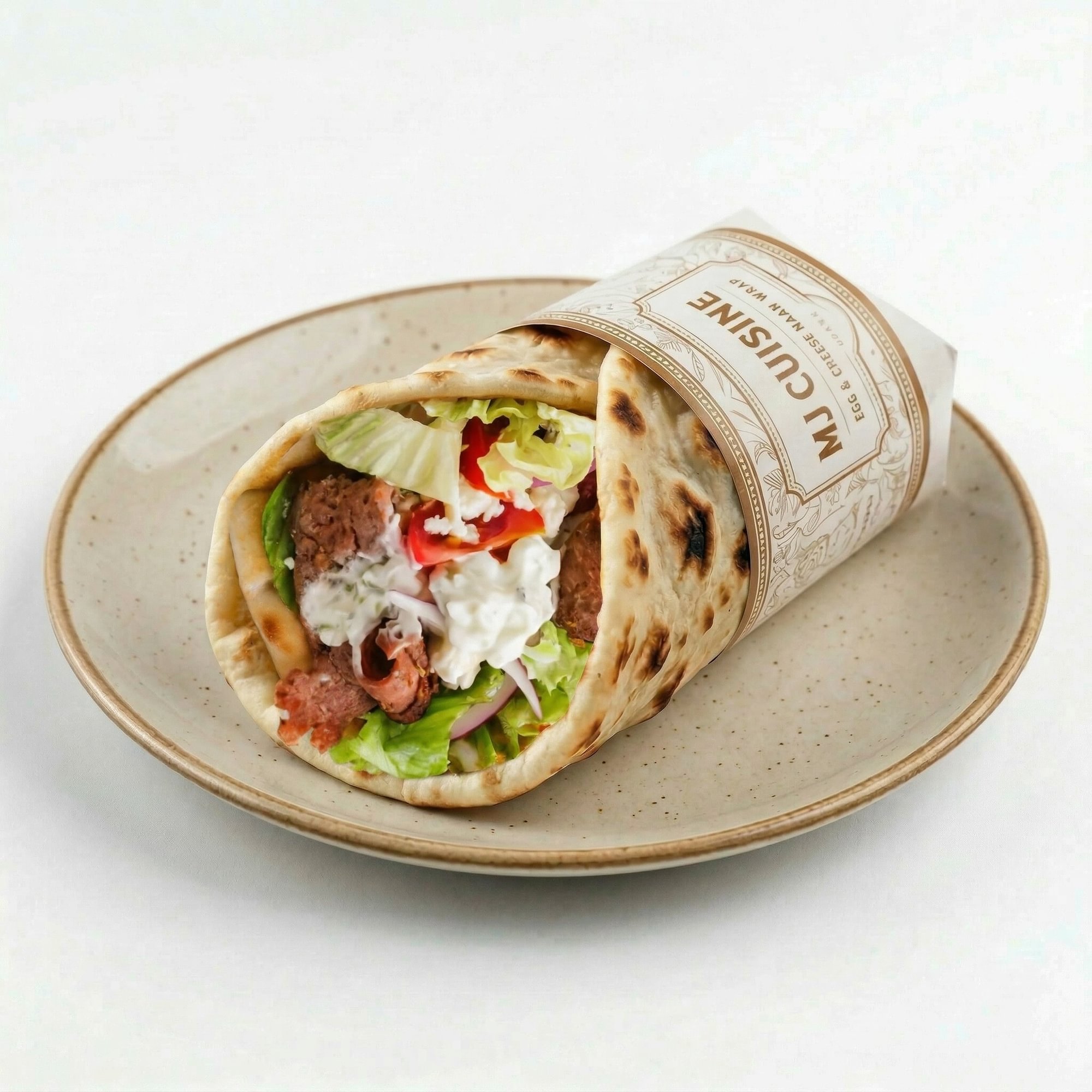 Lamb & Beef Gyro Naan Wrap (🟢)