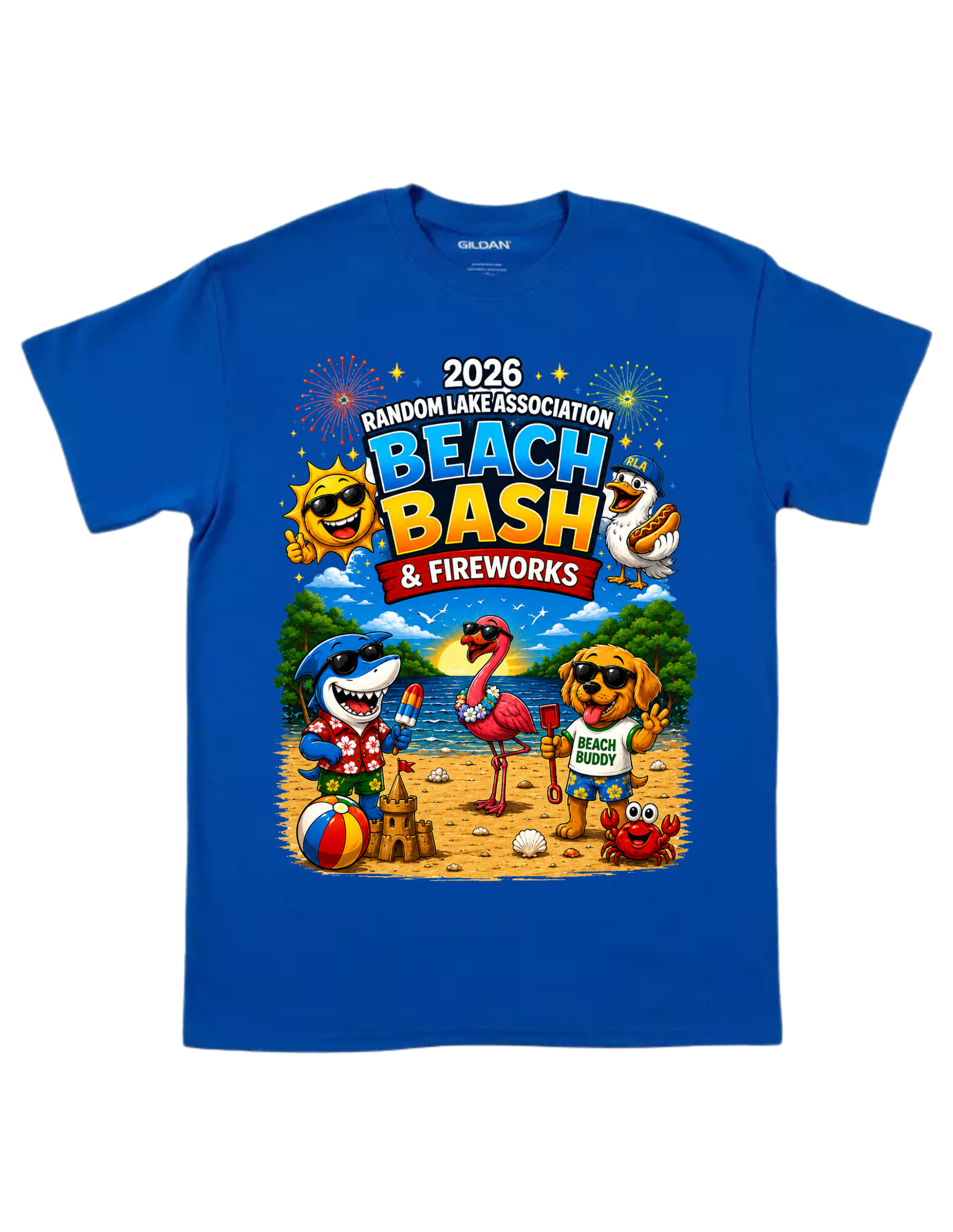 Beach Bash Blue Youth Shirt