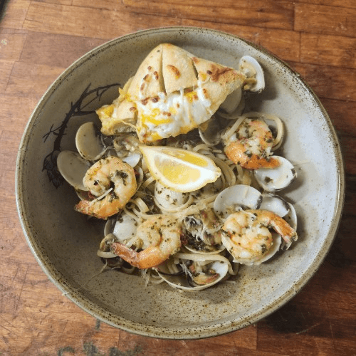 Seafood Pesto Pasta