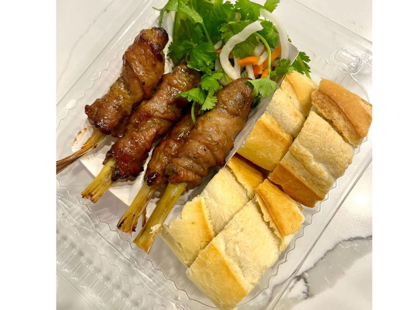 Pork Satay Stick (3 Pcs) - Thịt Cuốn Sả - 3 Cây