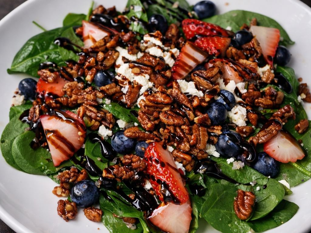 FRESH BERRY, QUINOA, SPINACH SALAD