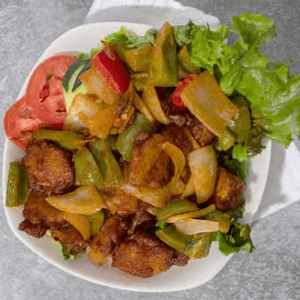 F8. Stir Fried Chicken with Ginger Sauce