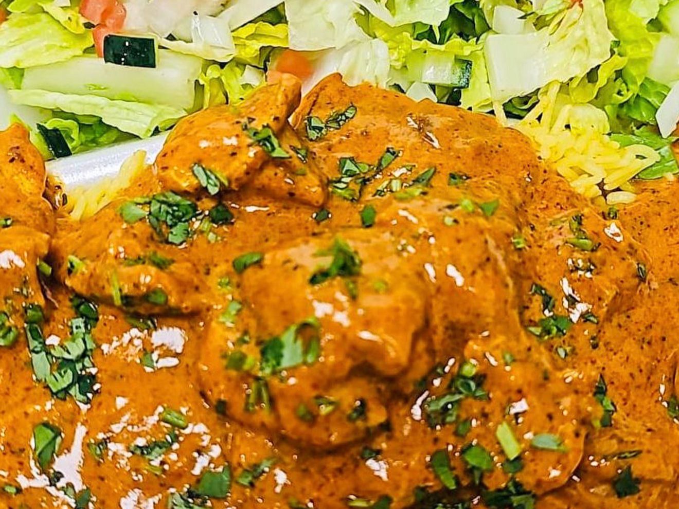 Butter Chicken Rice Platter
