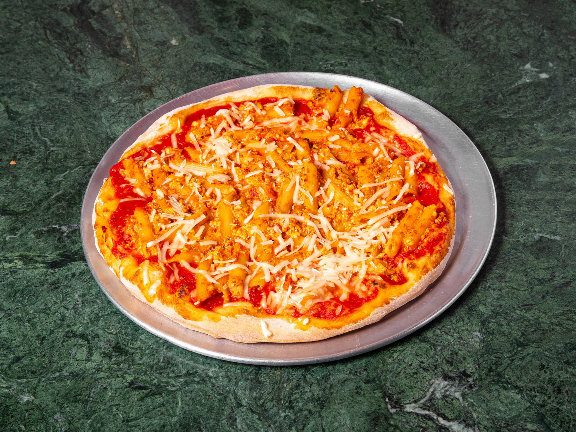 Vegan Baked Ziti Pizza