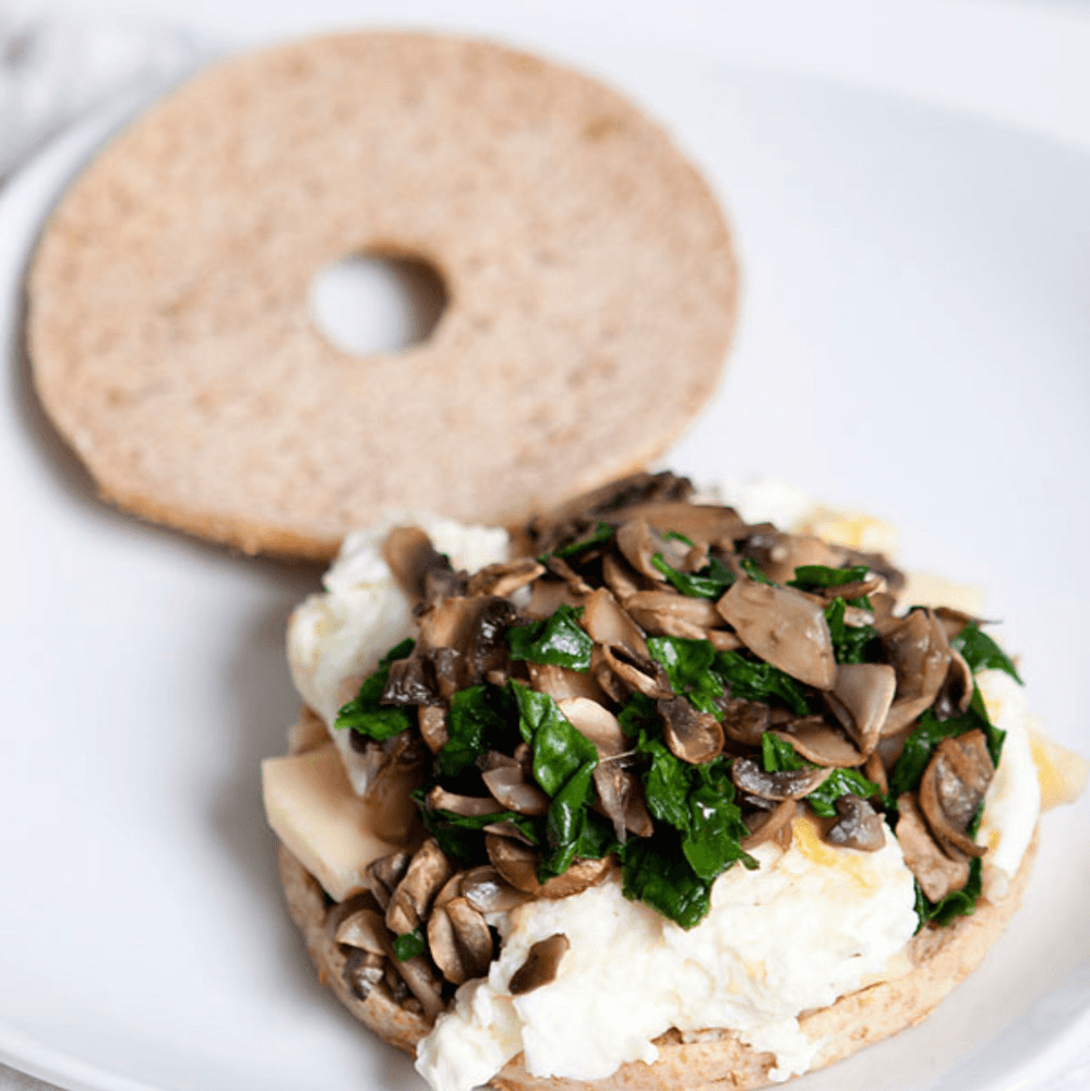 3 Egg Whites with Mushrooms and Spinach
