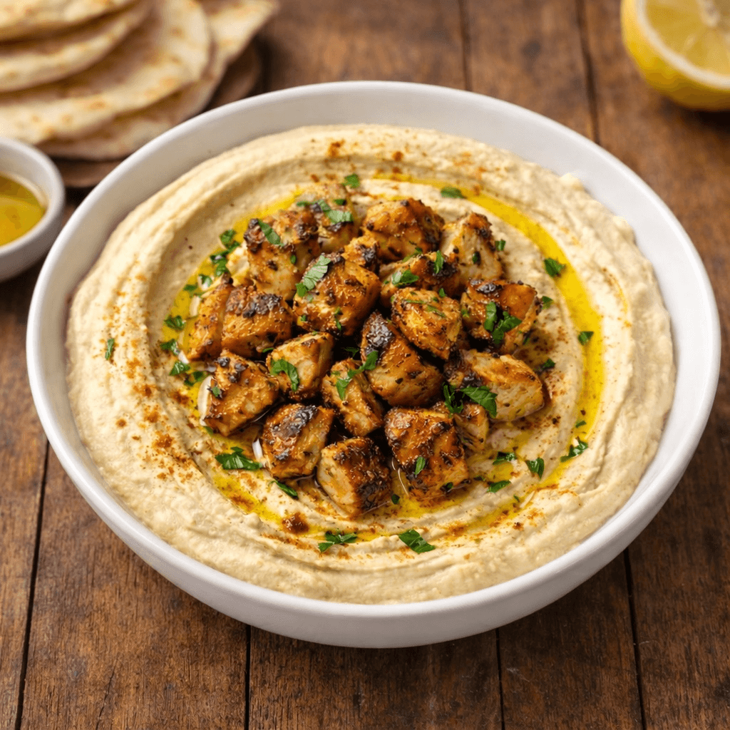 Hummus Deluxe with Chicken