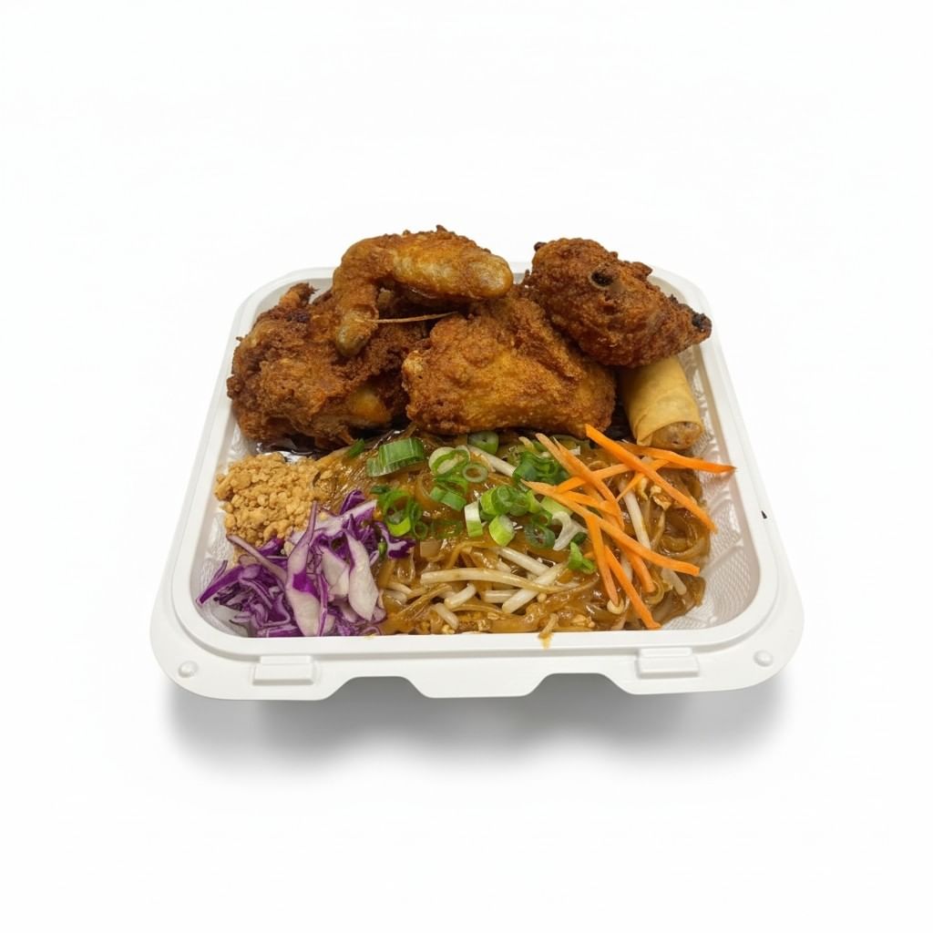Pad Thai, 4pc Fried Chicken, Egg Roll