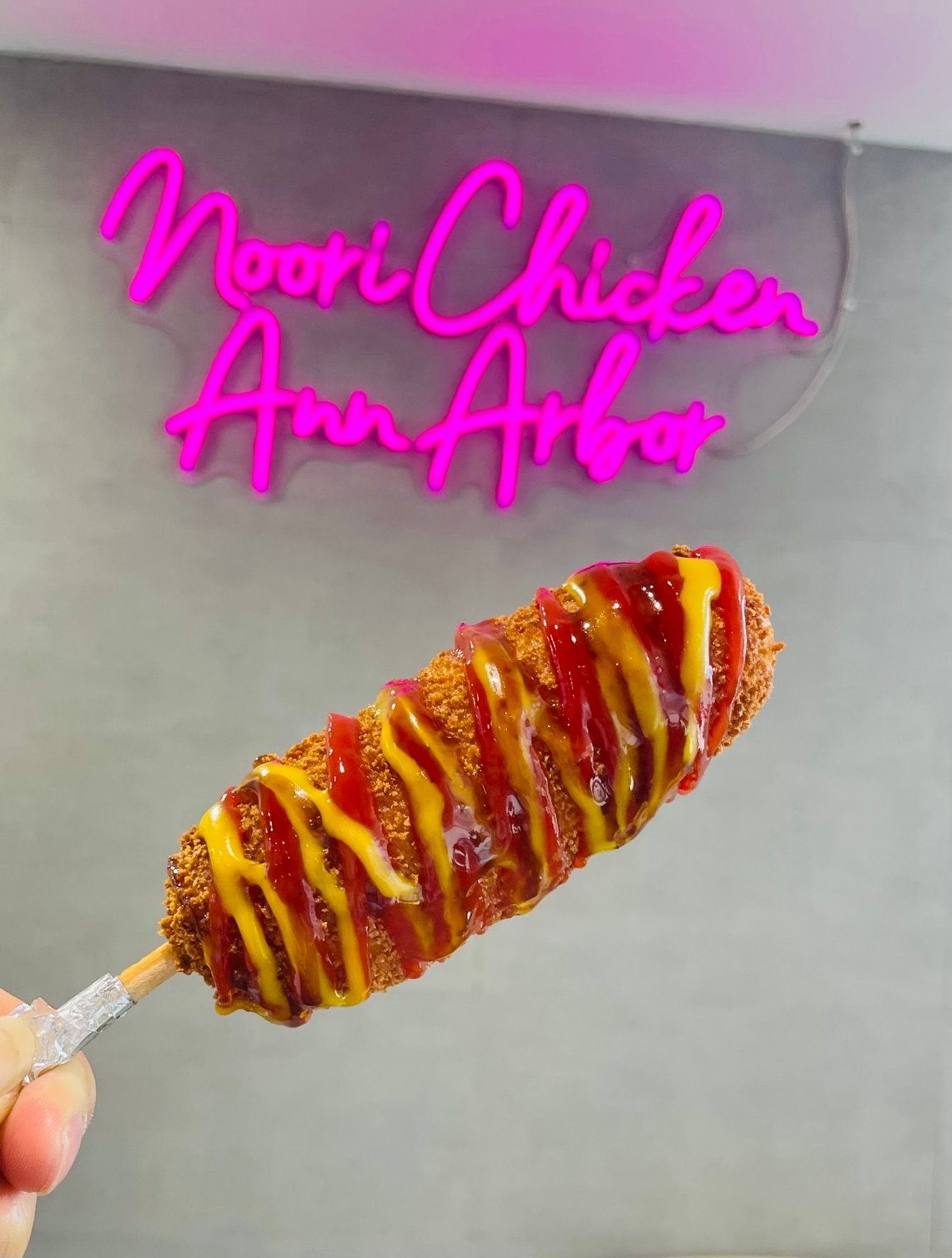 Korean Corn Dog - Fish Cake Sausage and Mozzarella Inside