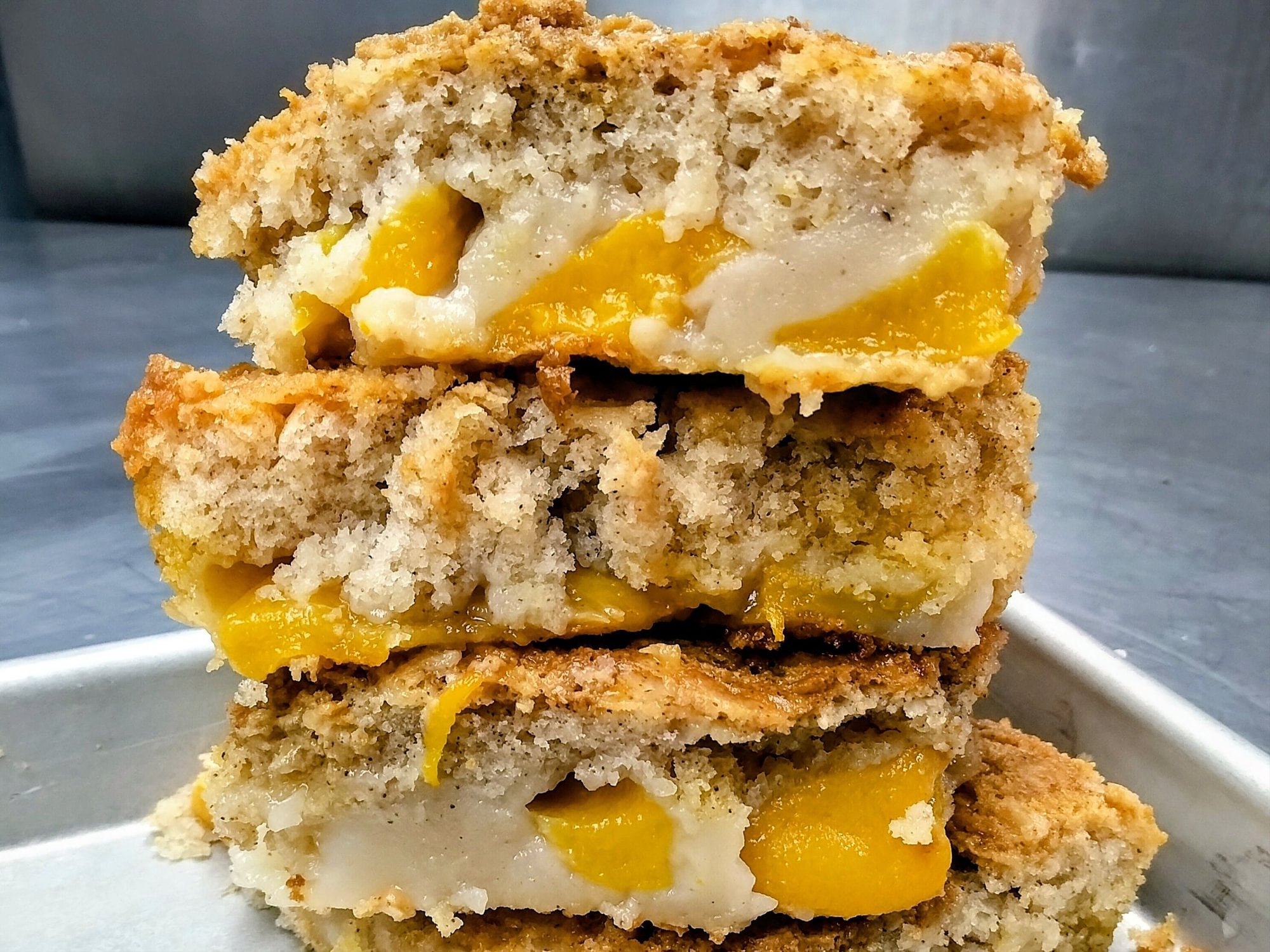 PEACH COBBLER CAKE
