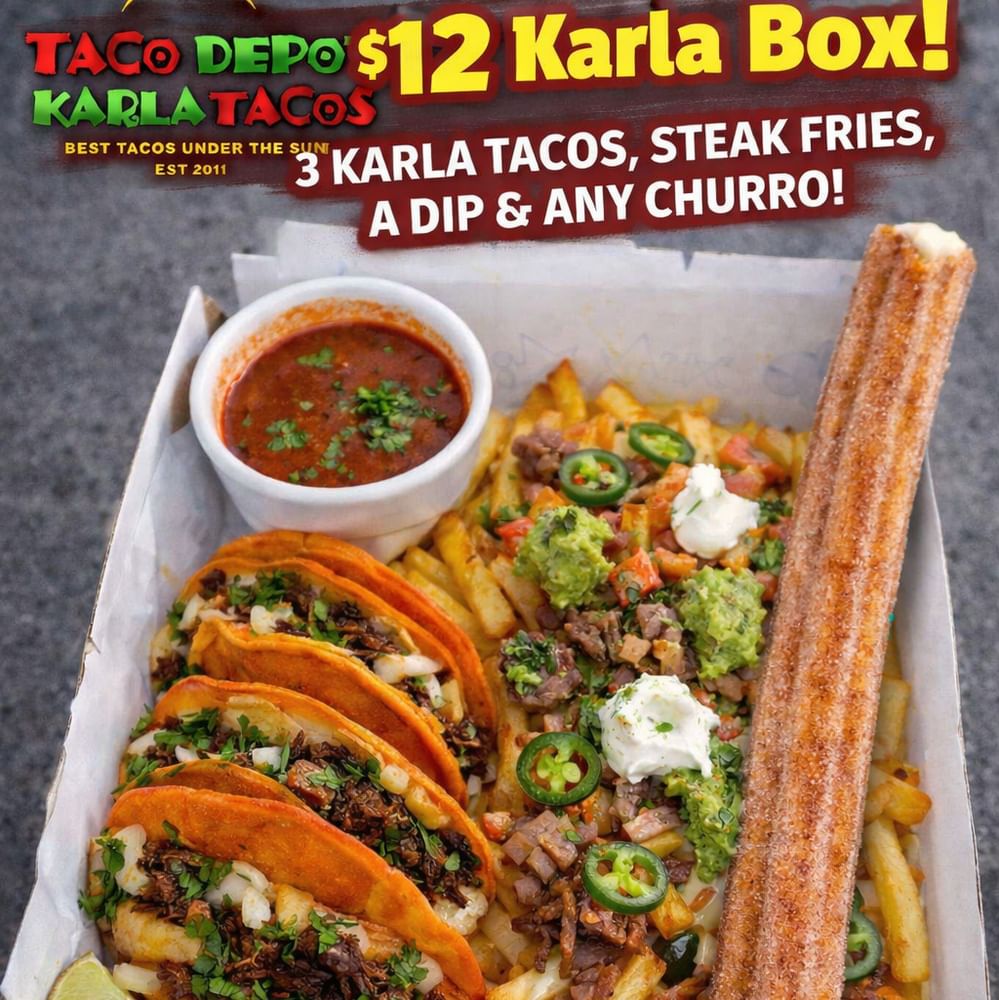 $12 Karla Churro Box w/ Steak fry