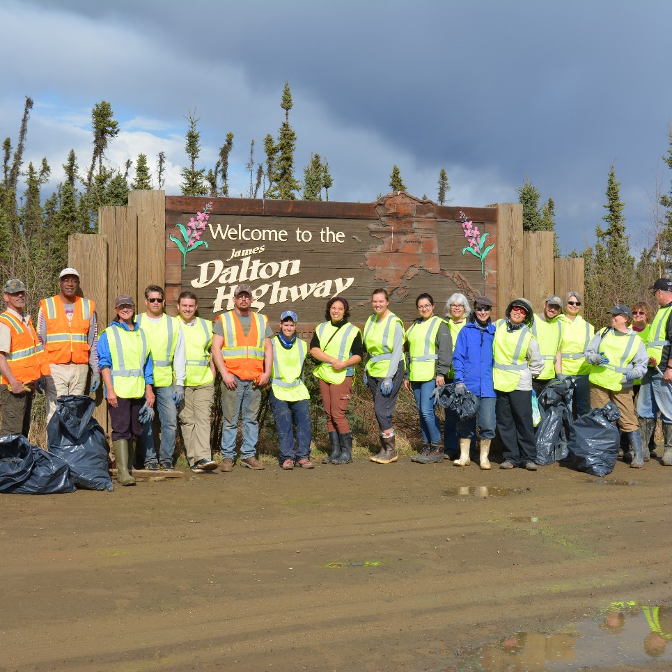 First stage of Dalton Highway cleanup.  Stage 1 was Fairbanks to the Yukon River.  Stage two will be Yukon River to Coldfoot.  Thanks all!