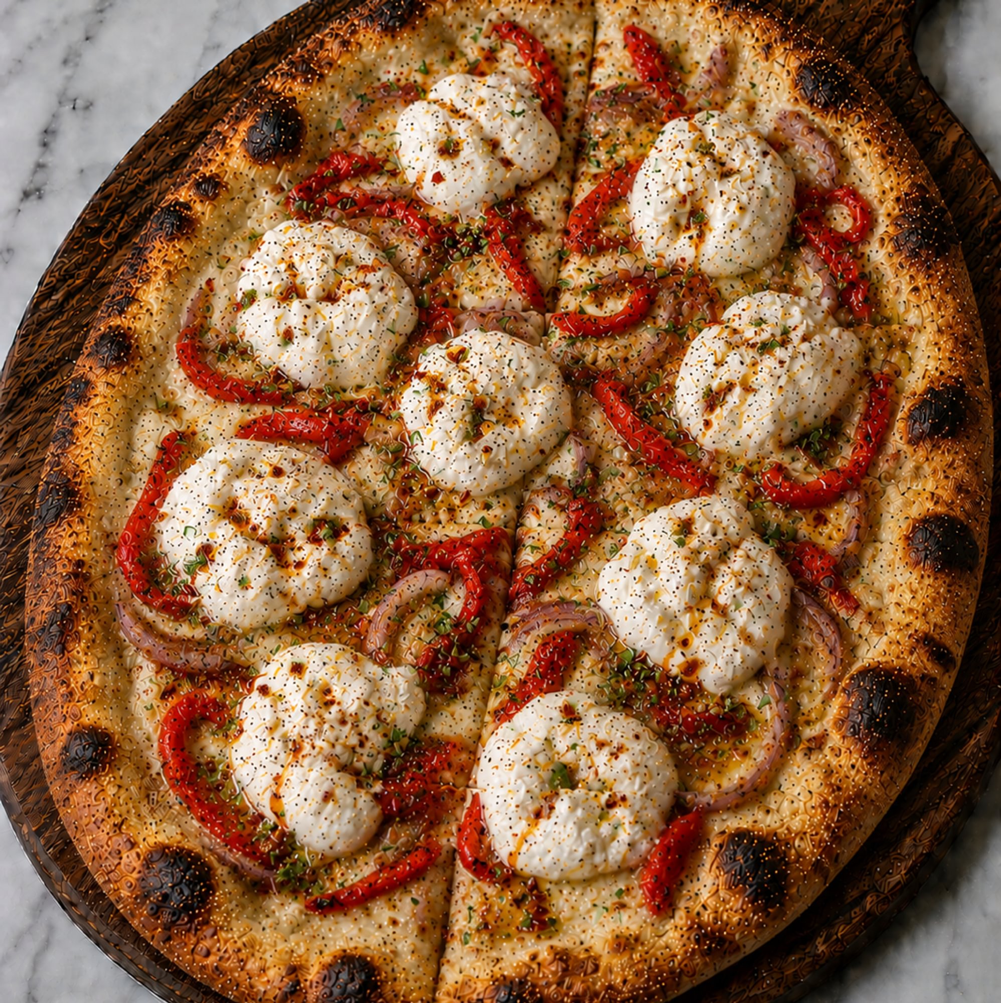 Roman Spicy Vodka & Burrata Pizza